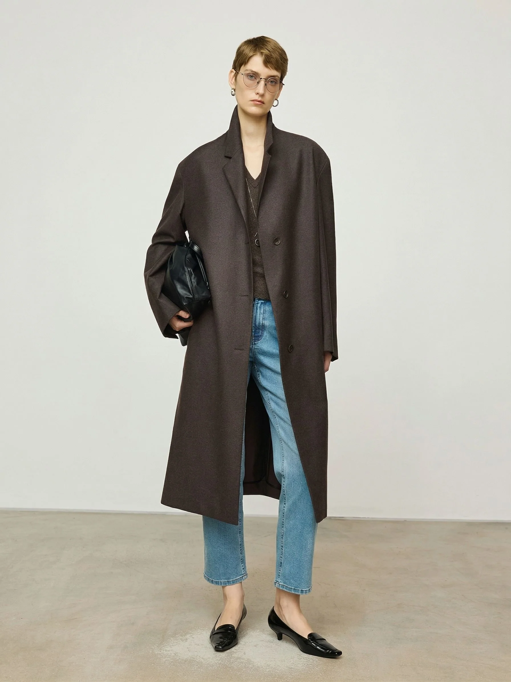 Long Wool Blazer Coat - Image 8