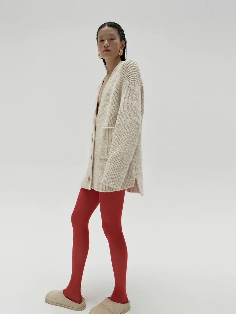 Longline Rib Cardigan - Image 2