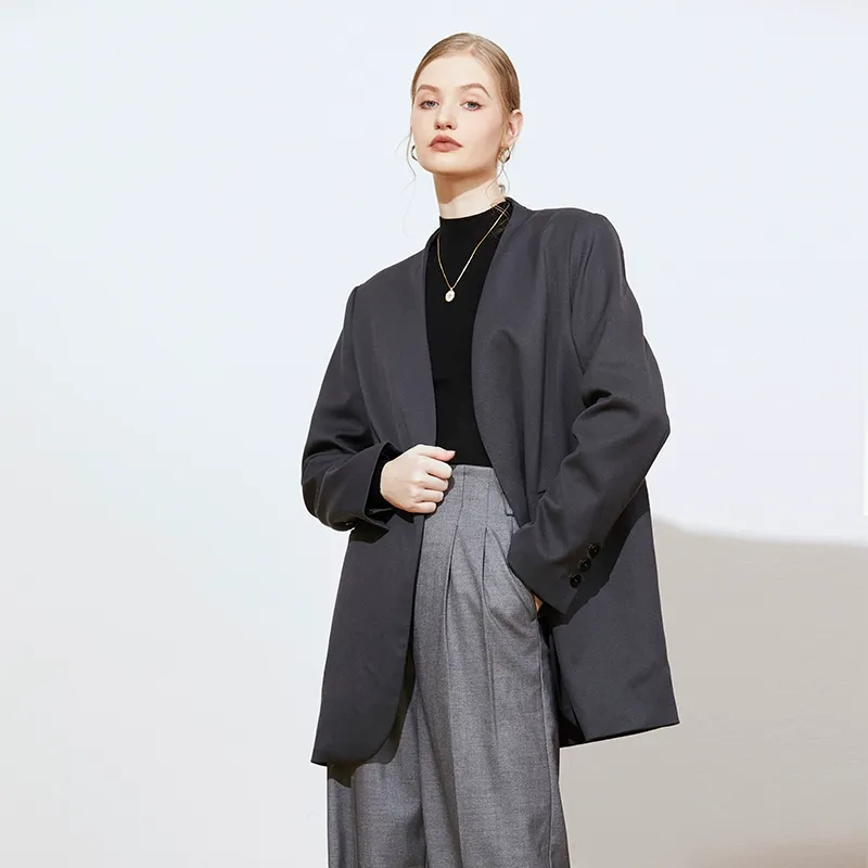 Longline Wool Blazer - Image 6