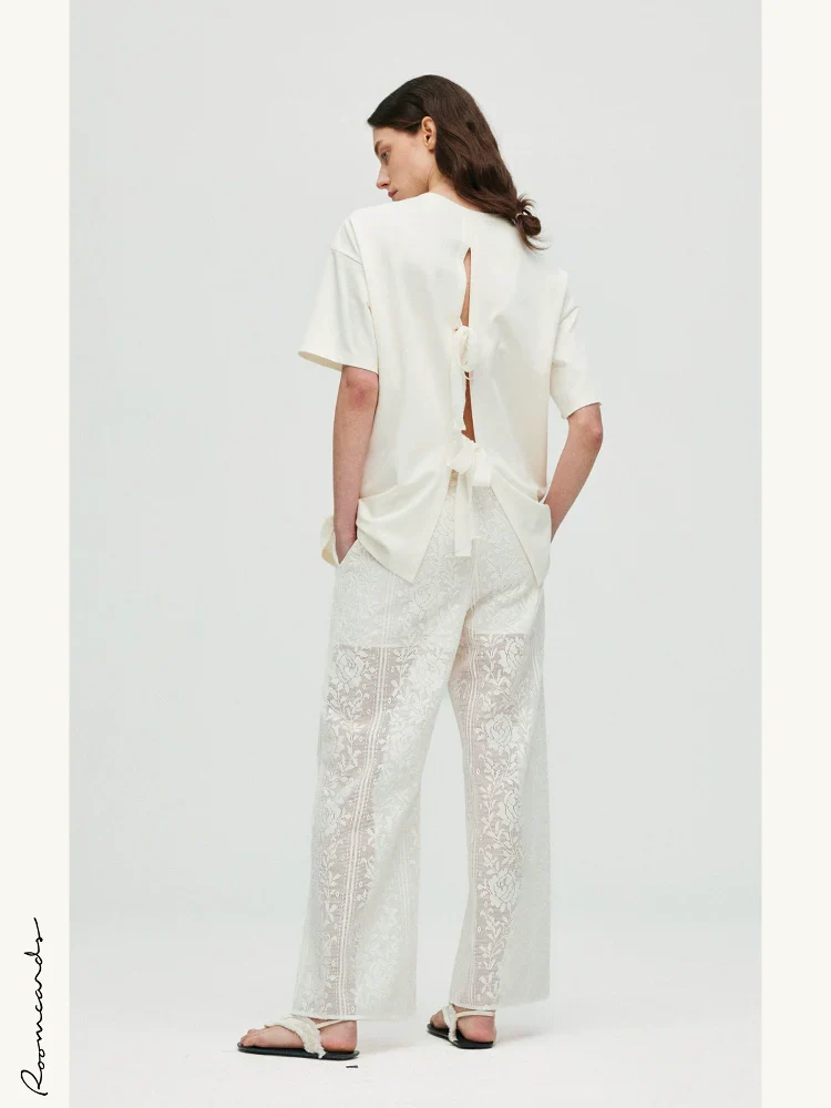 Loose Back-Tie T-Shirt - Image 4