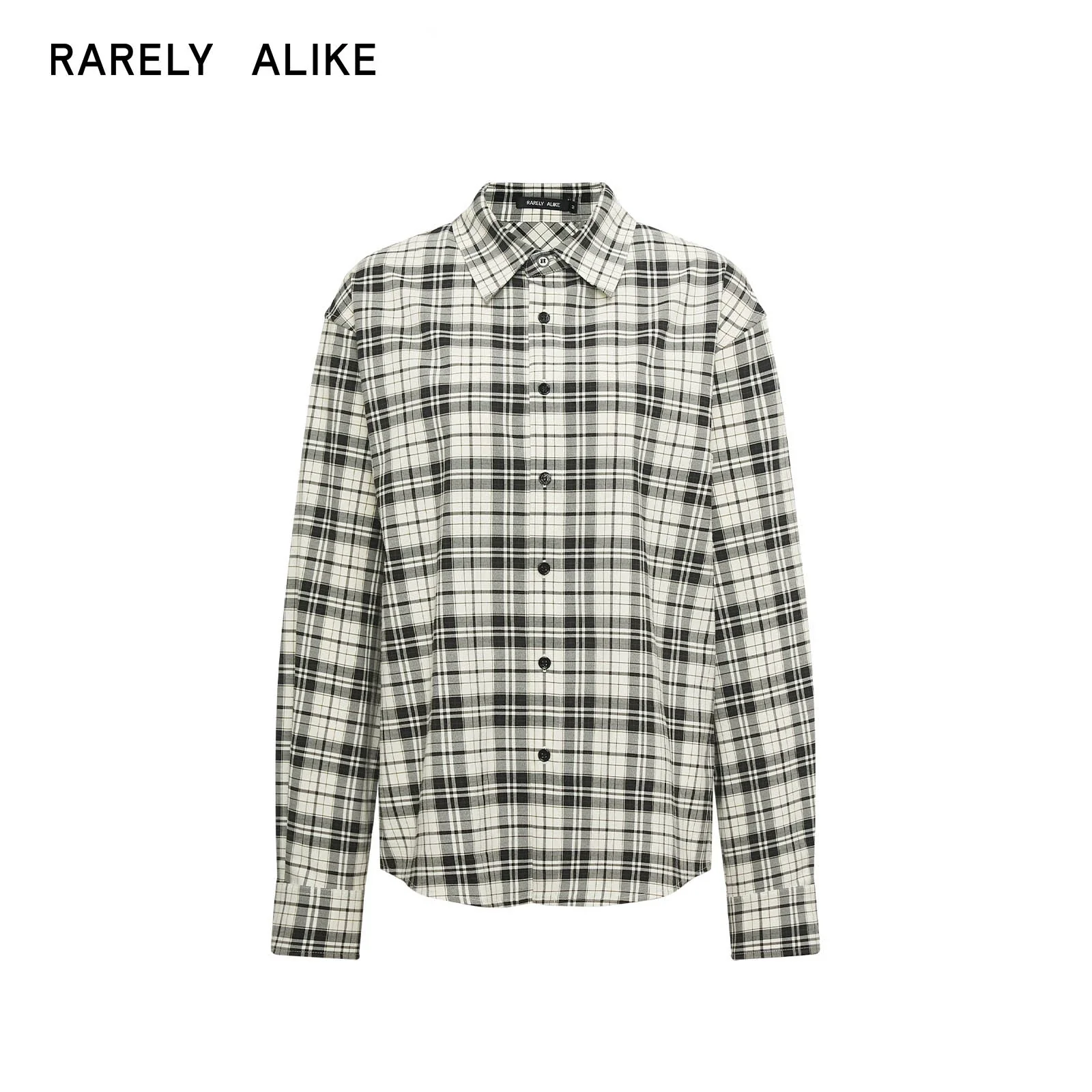 Loose Drop-Shoulder Plaid Shirt - Image 10