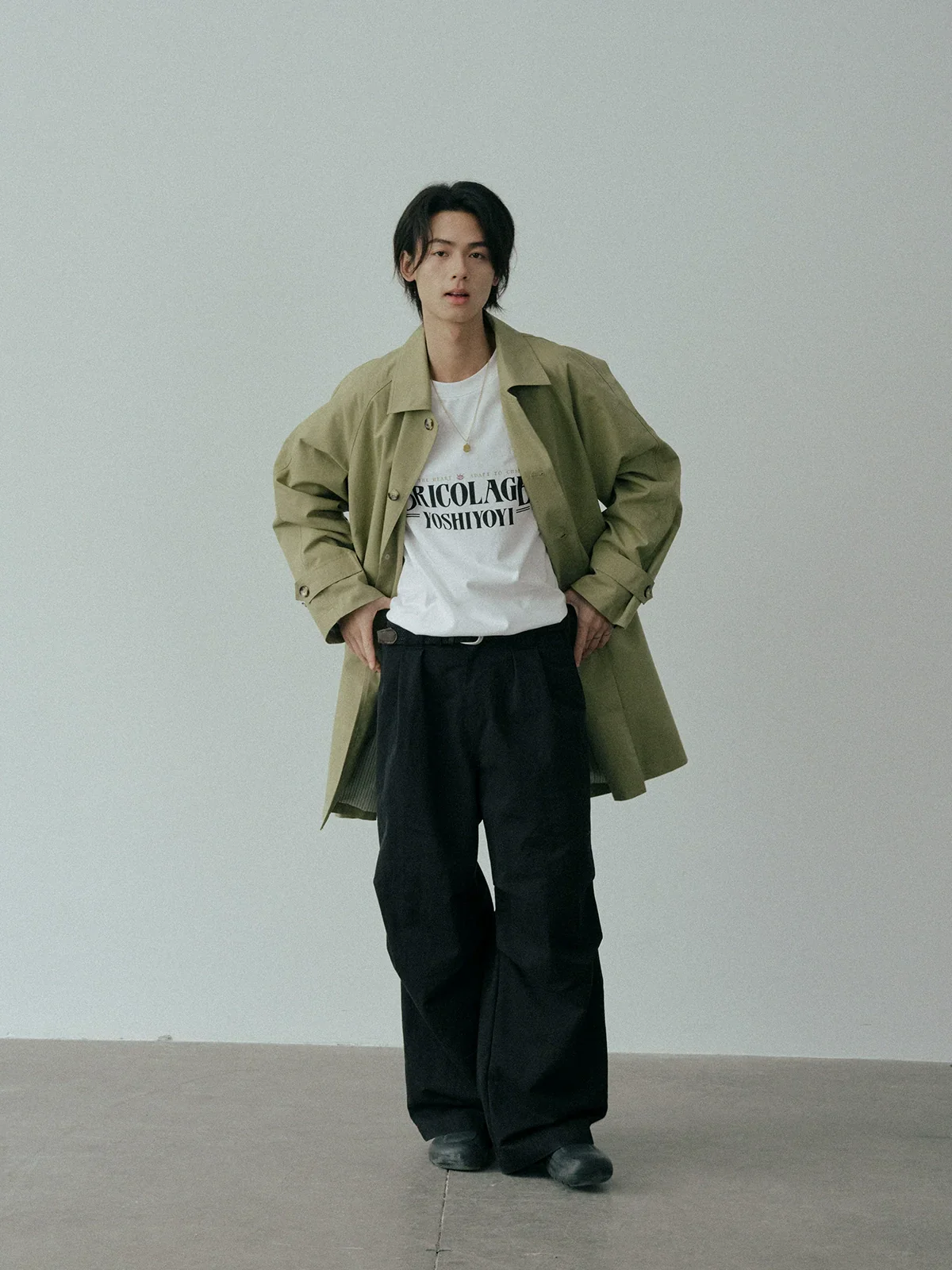 Loose Pleated Straight Overalls