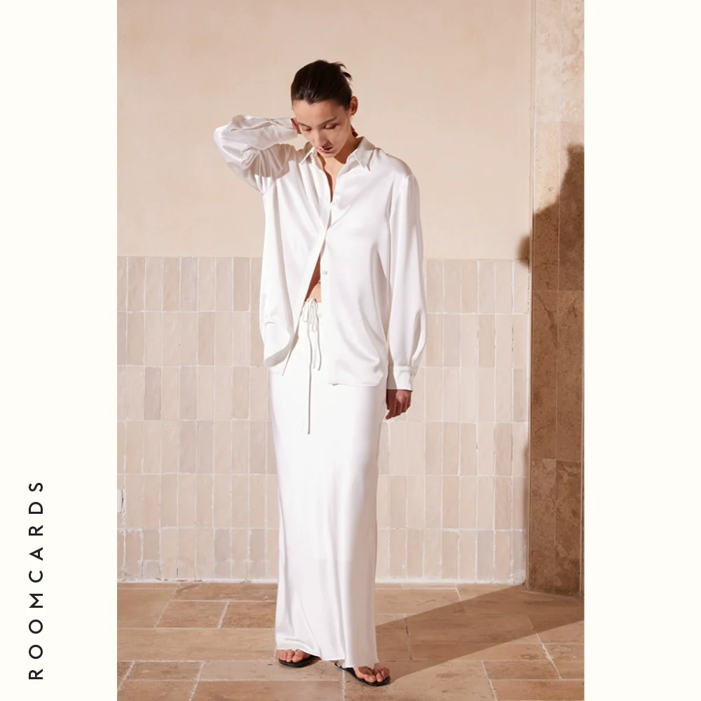 Loose Satin Acetate Shirt - Image 6