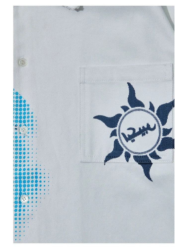 Lourdes Frayed Portrait Overshirt - Image 4