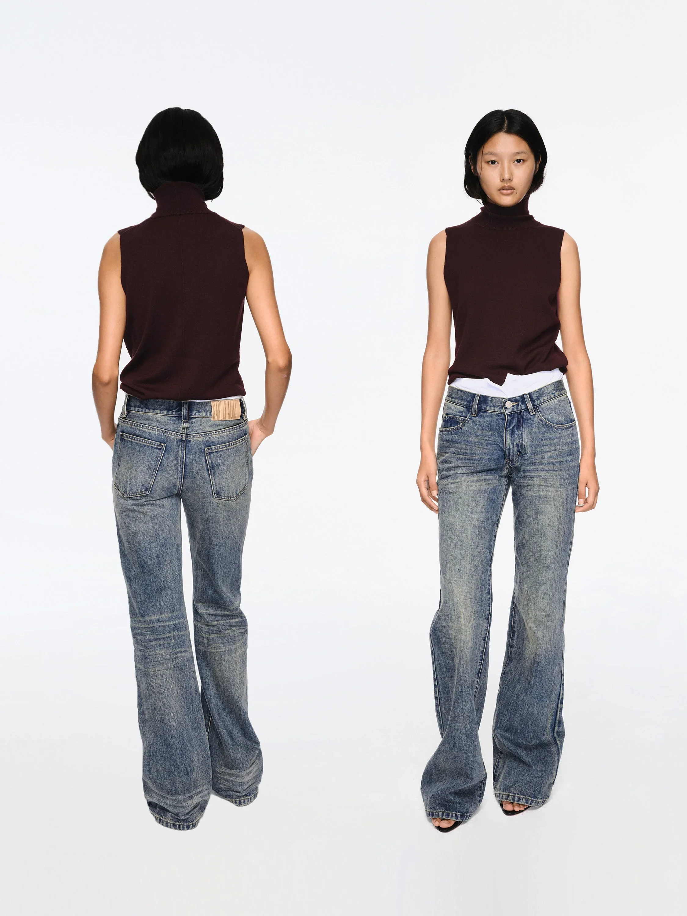 Low-Rise Bootcut Jeans