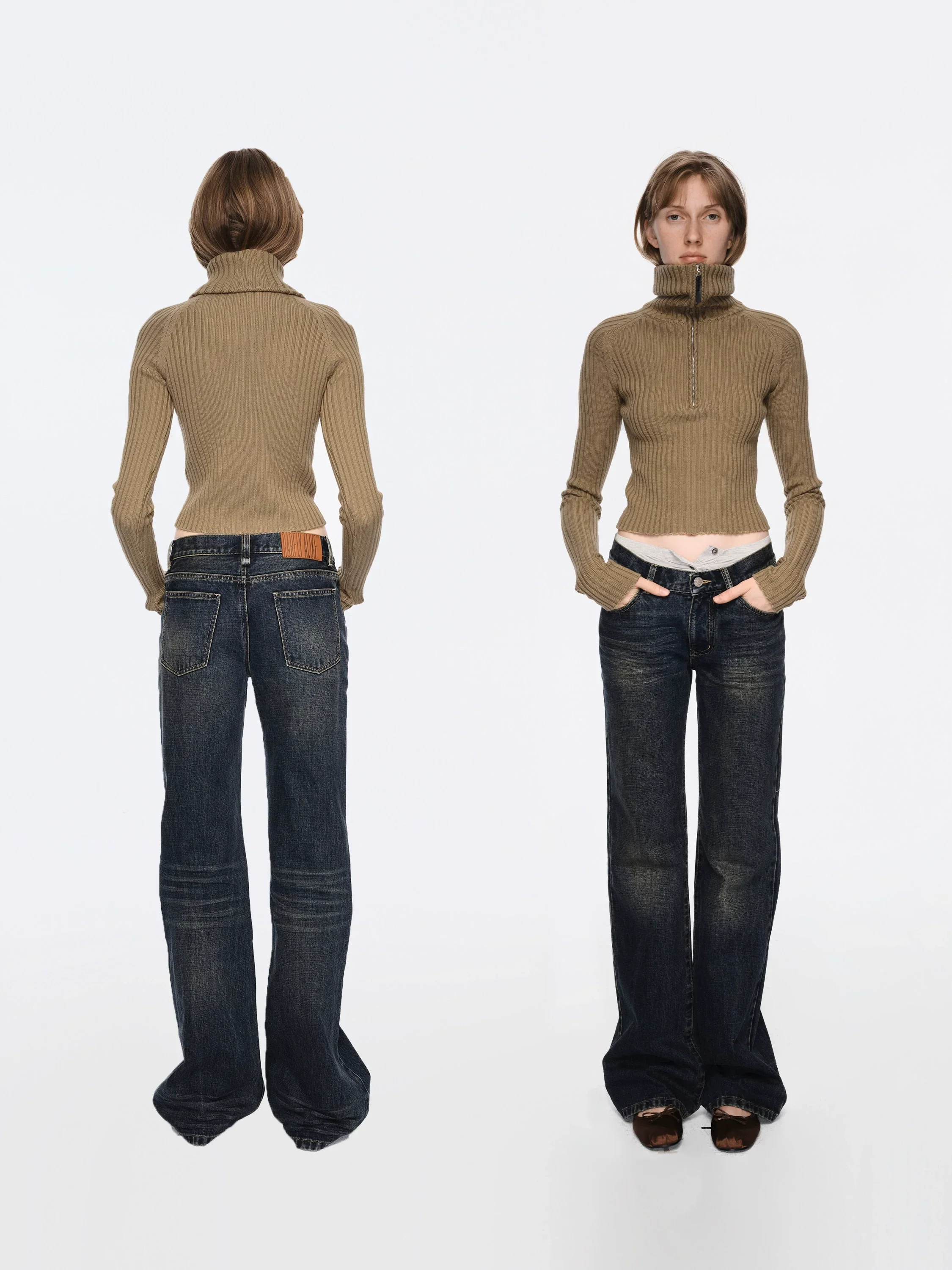Low-Rise Bootcut Jeans - Image 2