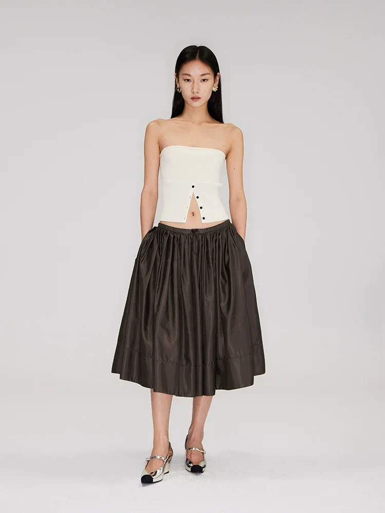 Low-Rise Micro-Pleated Midi Skirt - Image 2