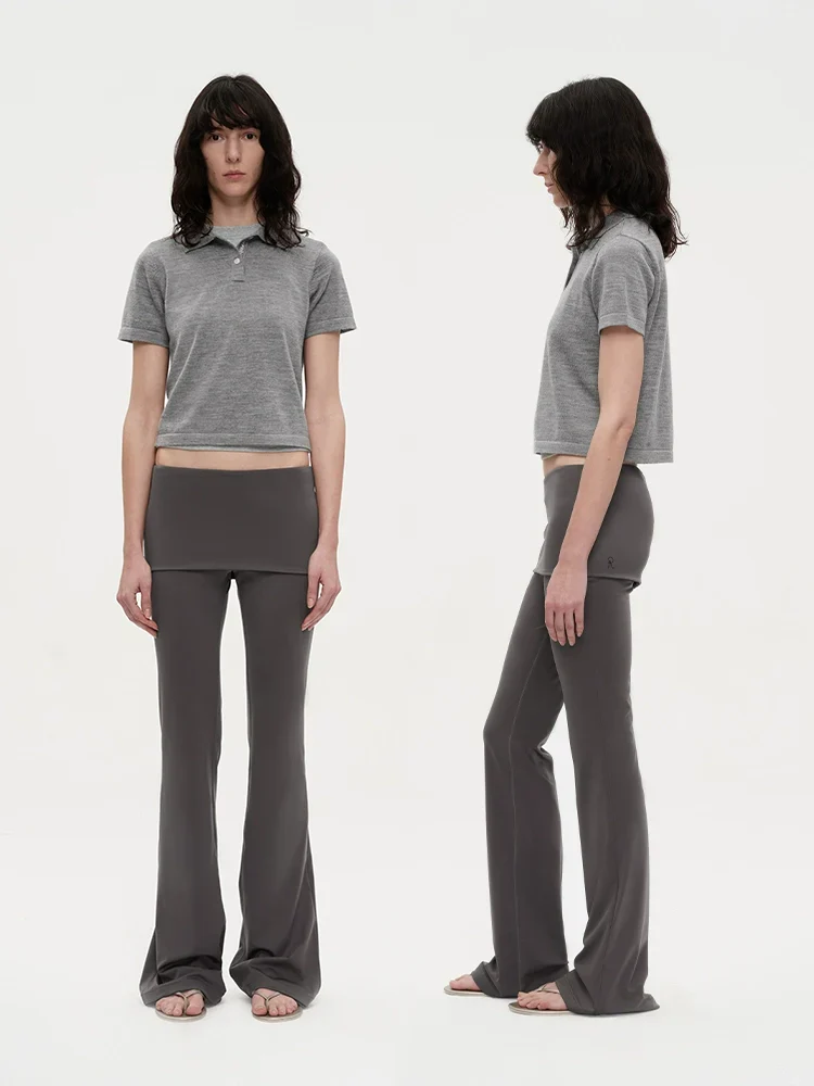Low-Rise Skirted Flare Yoga Pants - Image 4
