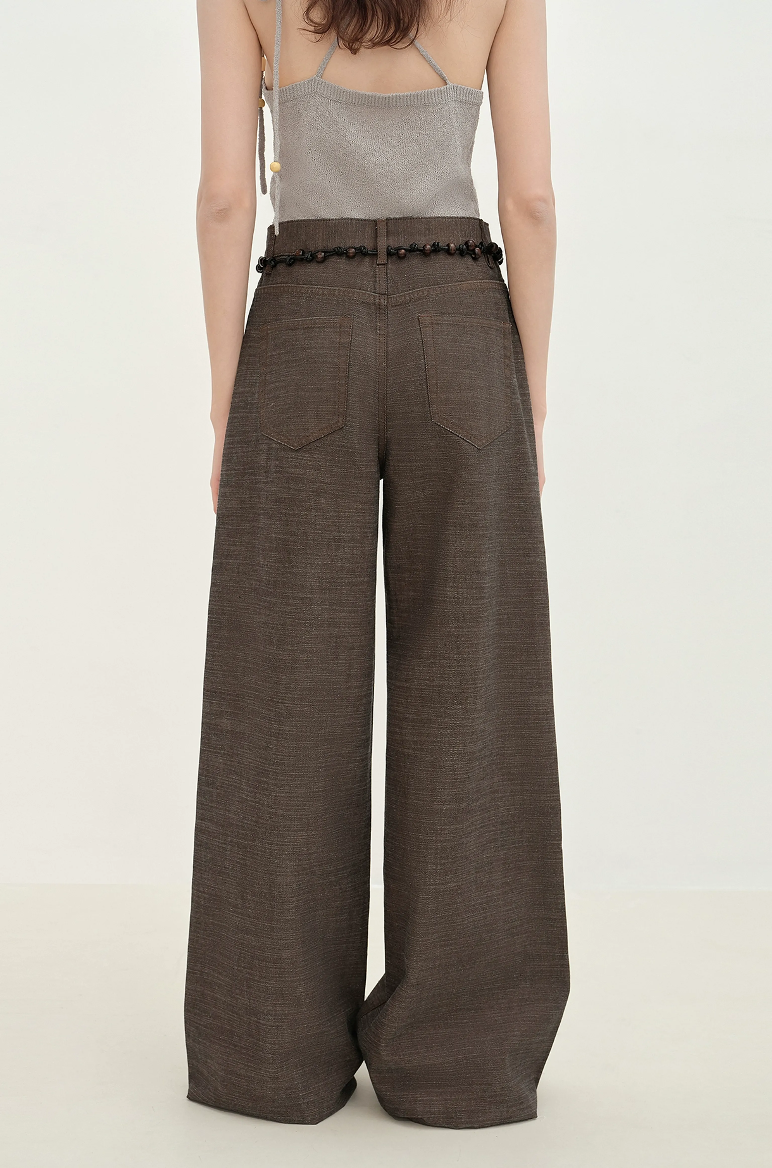 Low-Rise Wide-Leg Washed Jeans - Image 4
