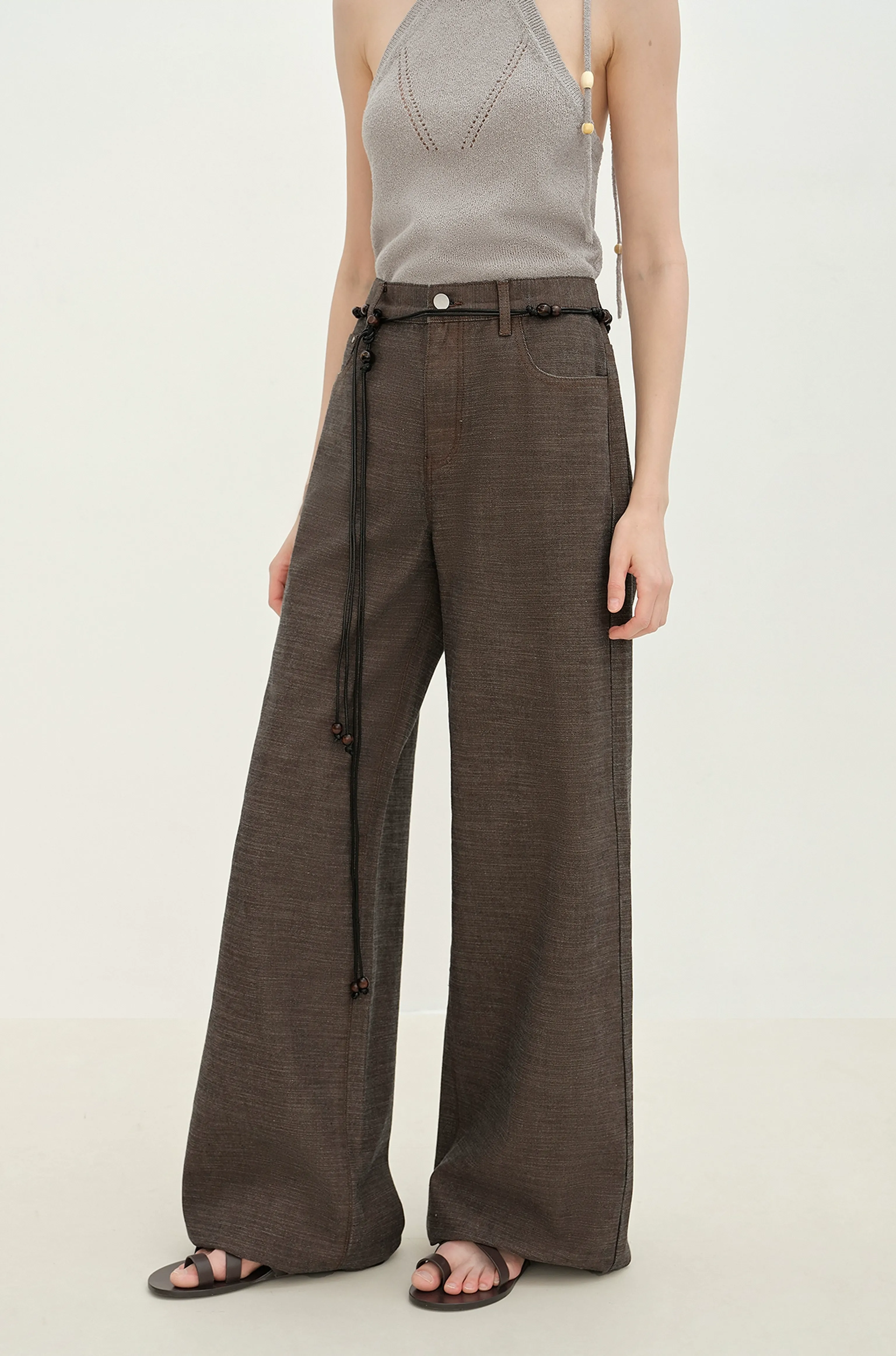 Low-Rise Wide-Leg Washed Jeans - Image 5