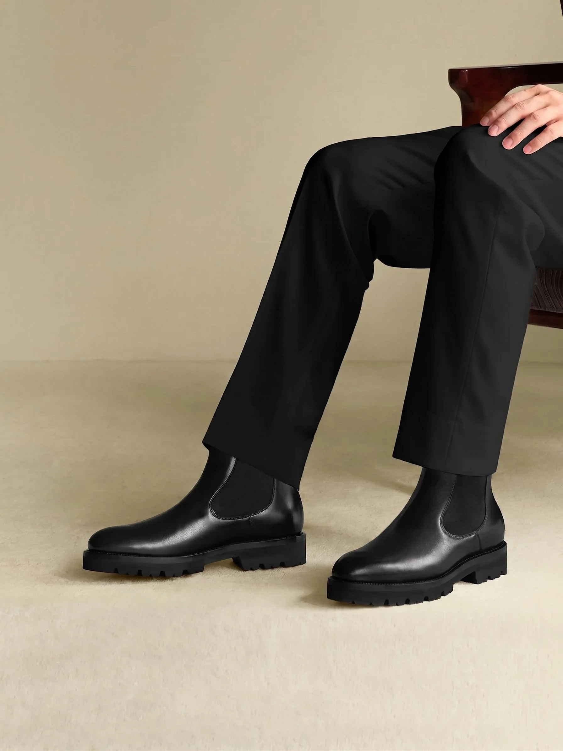 Lug Sole Chelsea Boots - Image 3