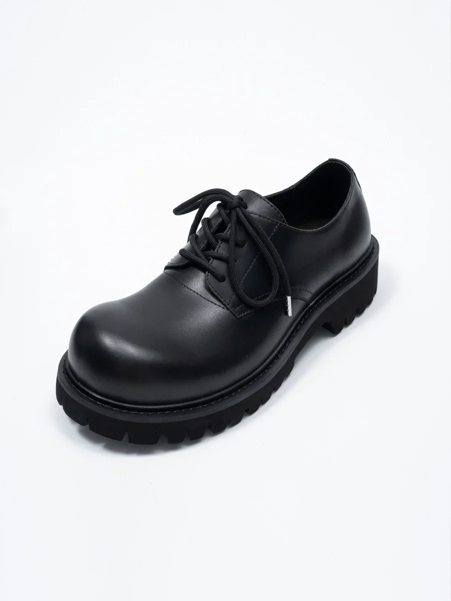 Lug-Sole Leather Derby Shoes