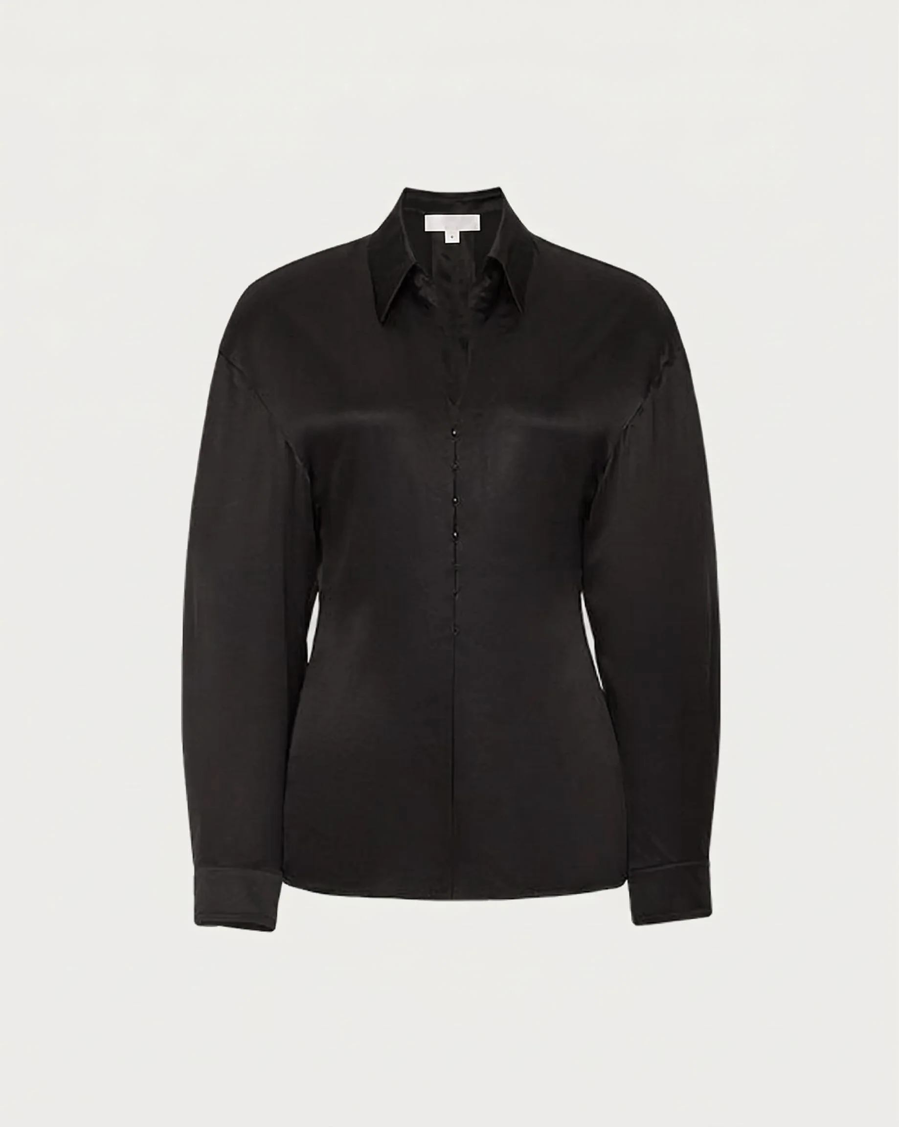 Lustrous Mulberry Silk Collared Blouse - Image 4
