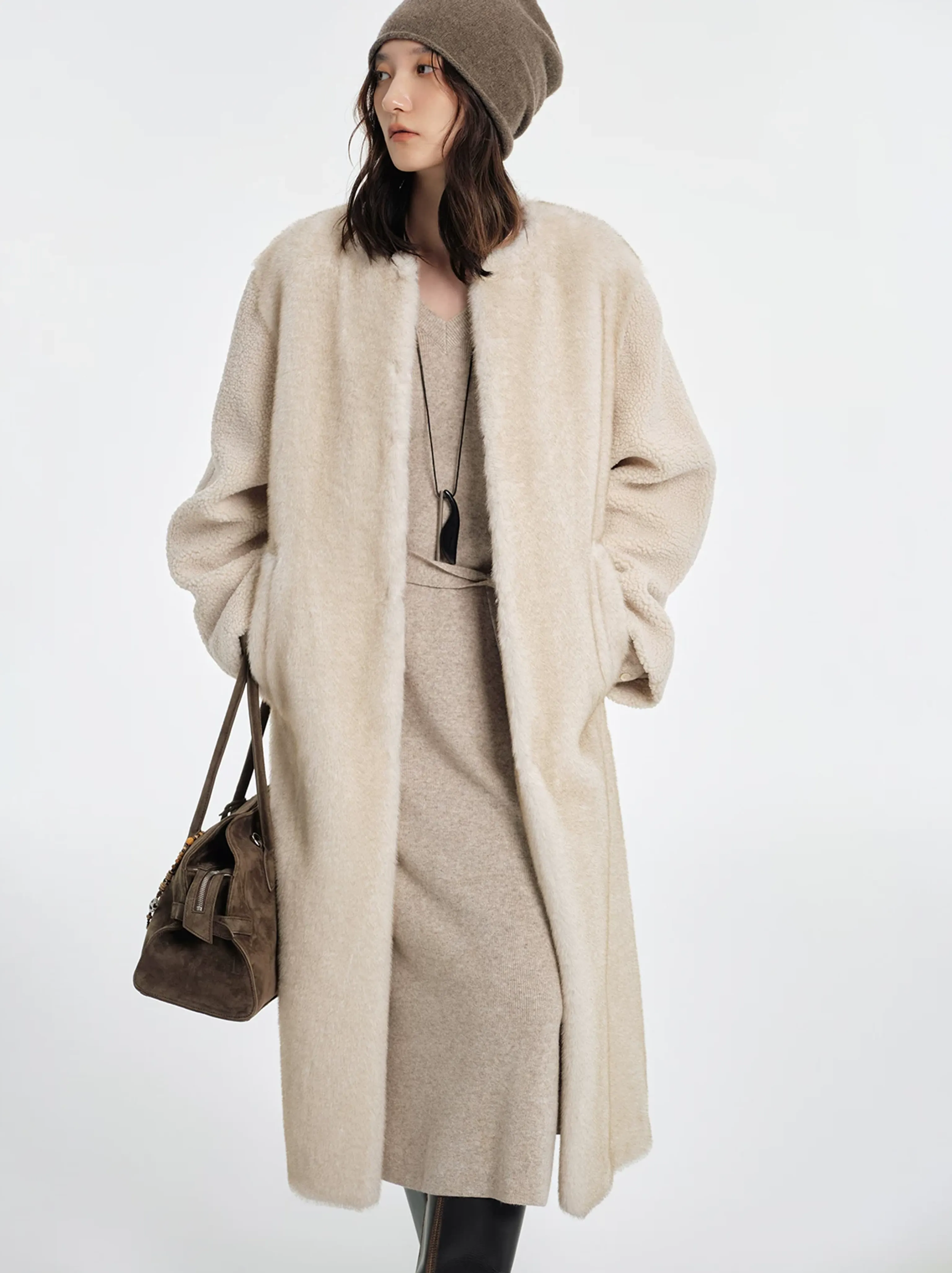 Luxurious Faux Fur Long Coat