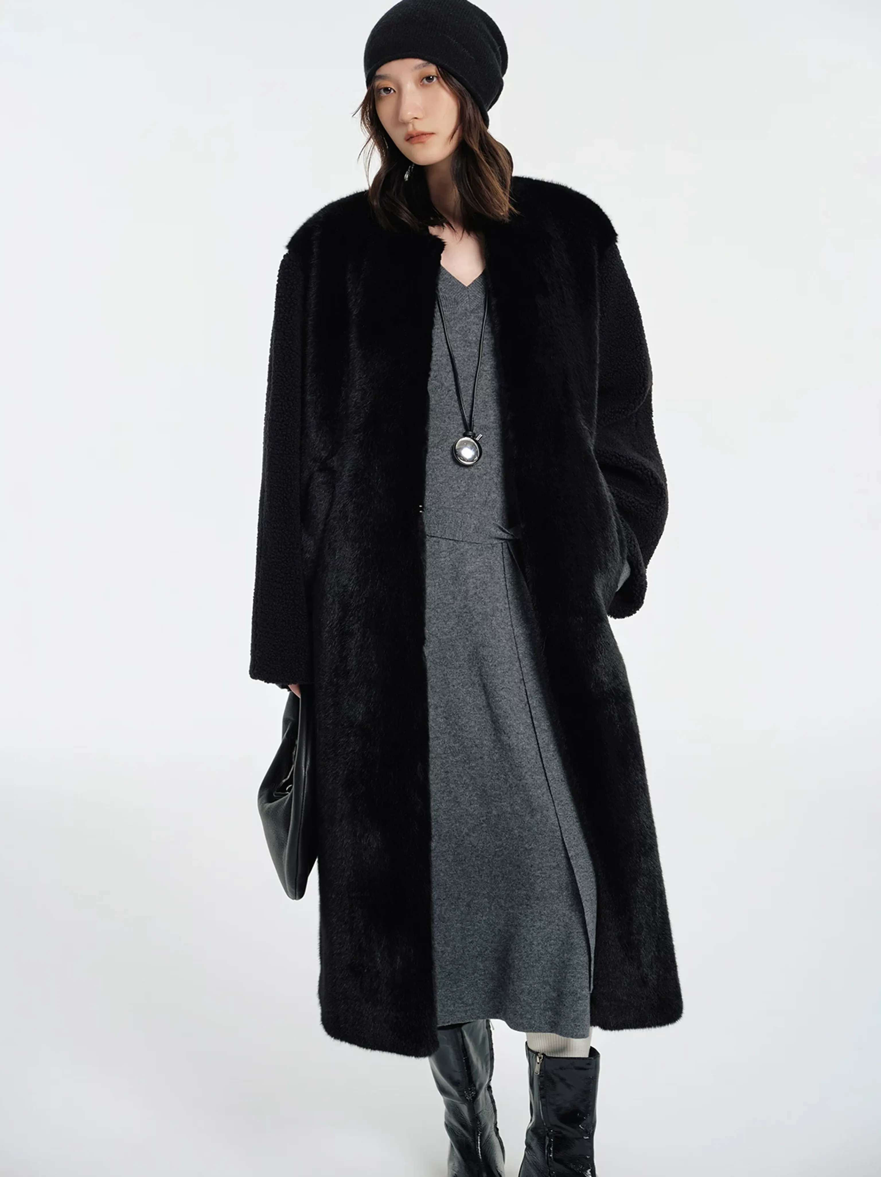 Luxurious Faux Fur Long Coat - Image 4