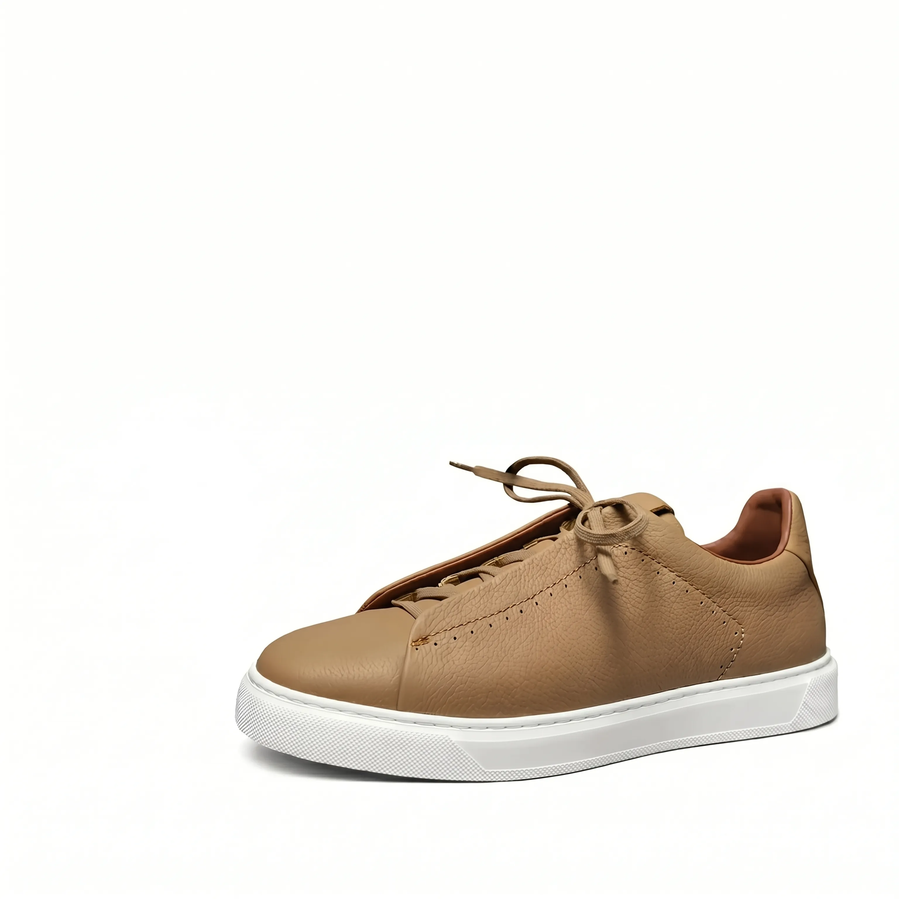 Lychee-Grain Calf Leather Low-Top Sneaker - Image 3