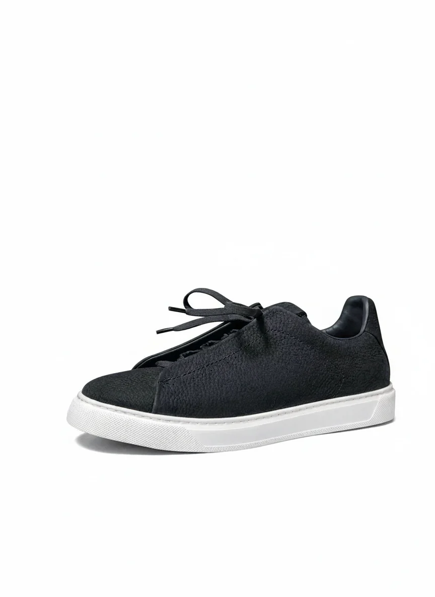 Lychee-Grain Calfskin Low-Top Sneaker - Image 2