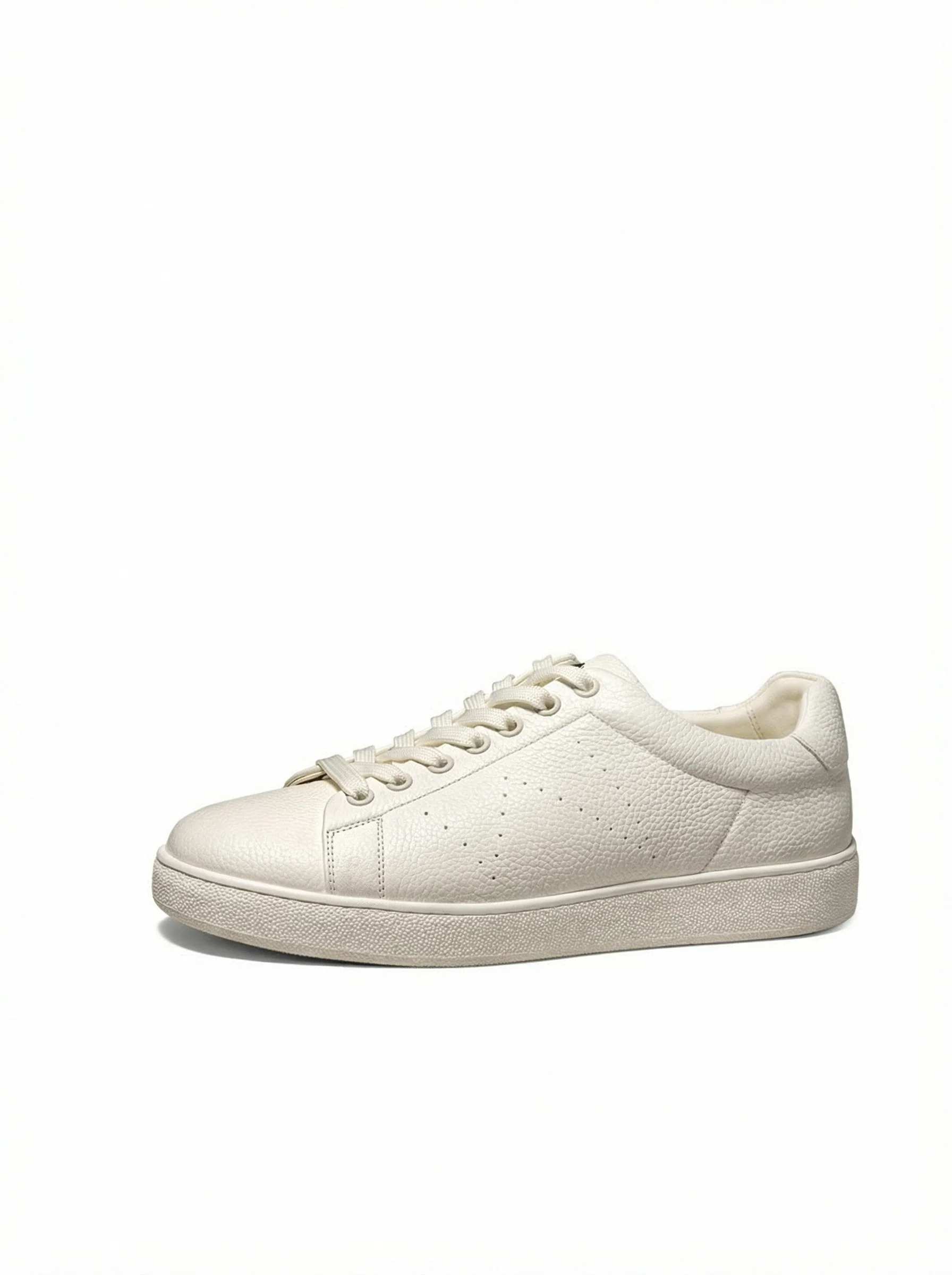 Lychee-Grain Leather Low-Top Sneaker