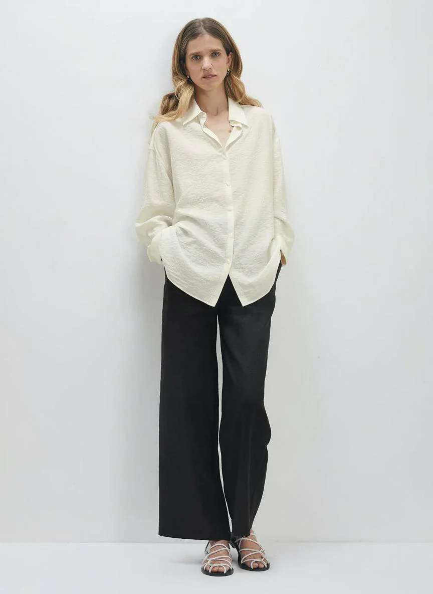 Lydia Pleated Silk Shirt