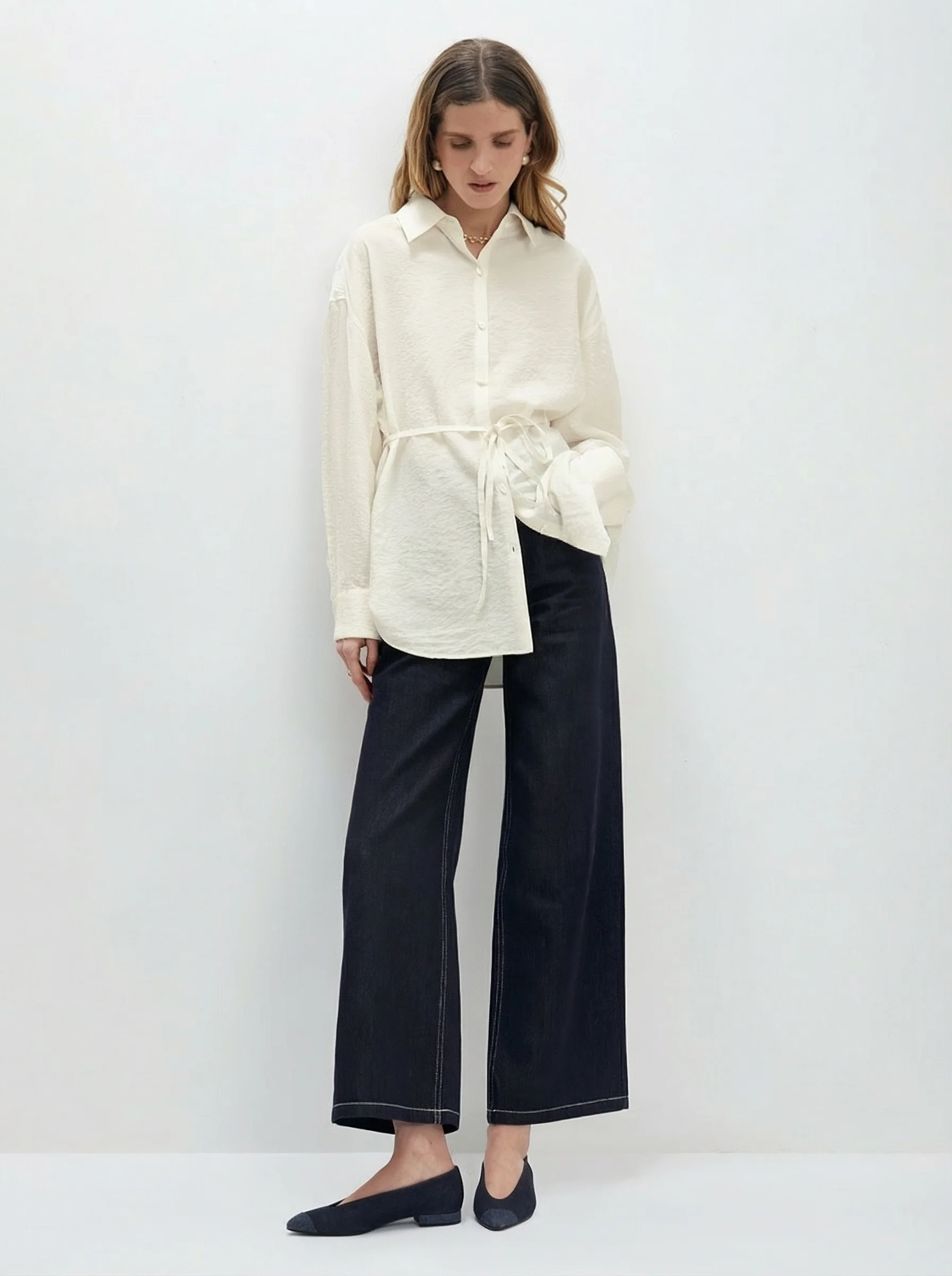 Lydia Pleated Silk Shirt - Image 3