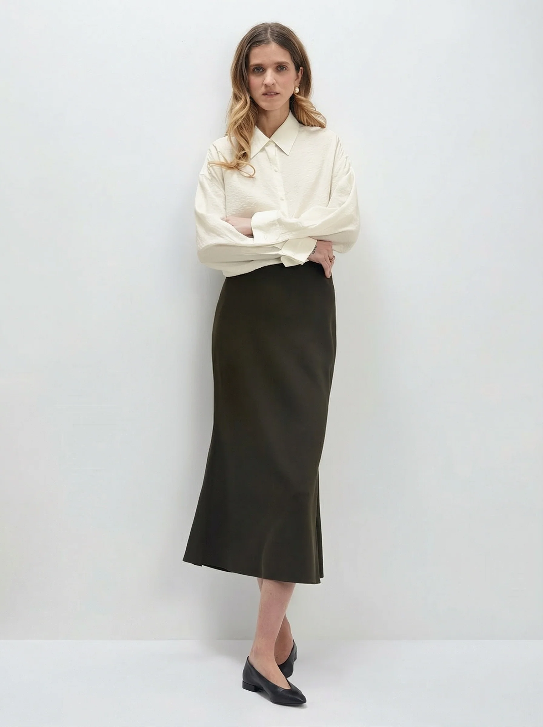 Lydia Pleated Silk Shirt - Image 5