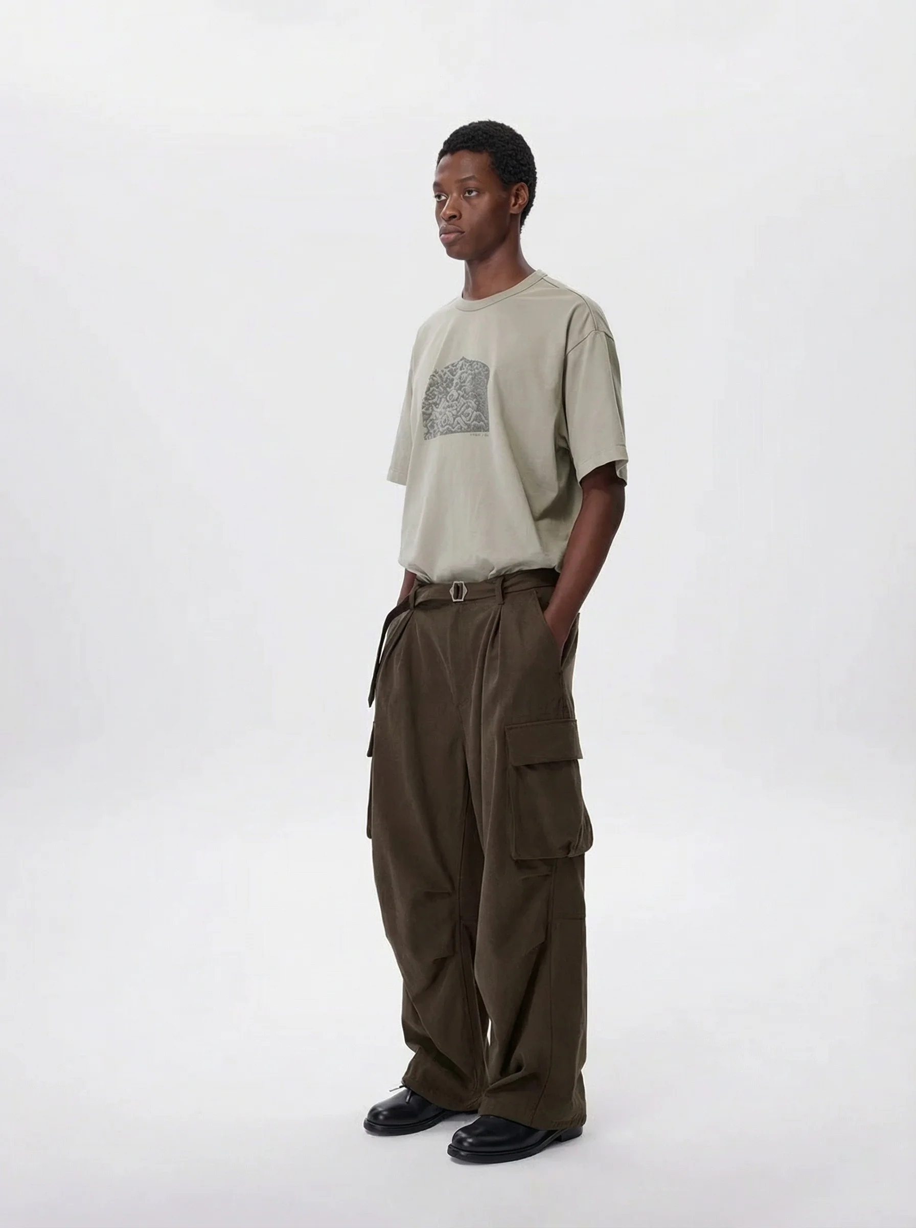 Lyocell-Cotton Wide-Leg Cargo Trousers - Image 2