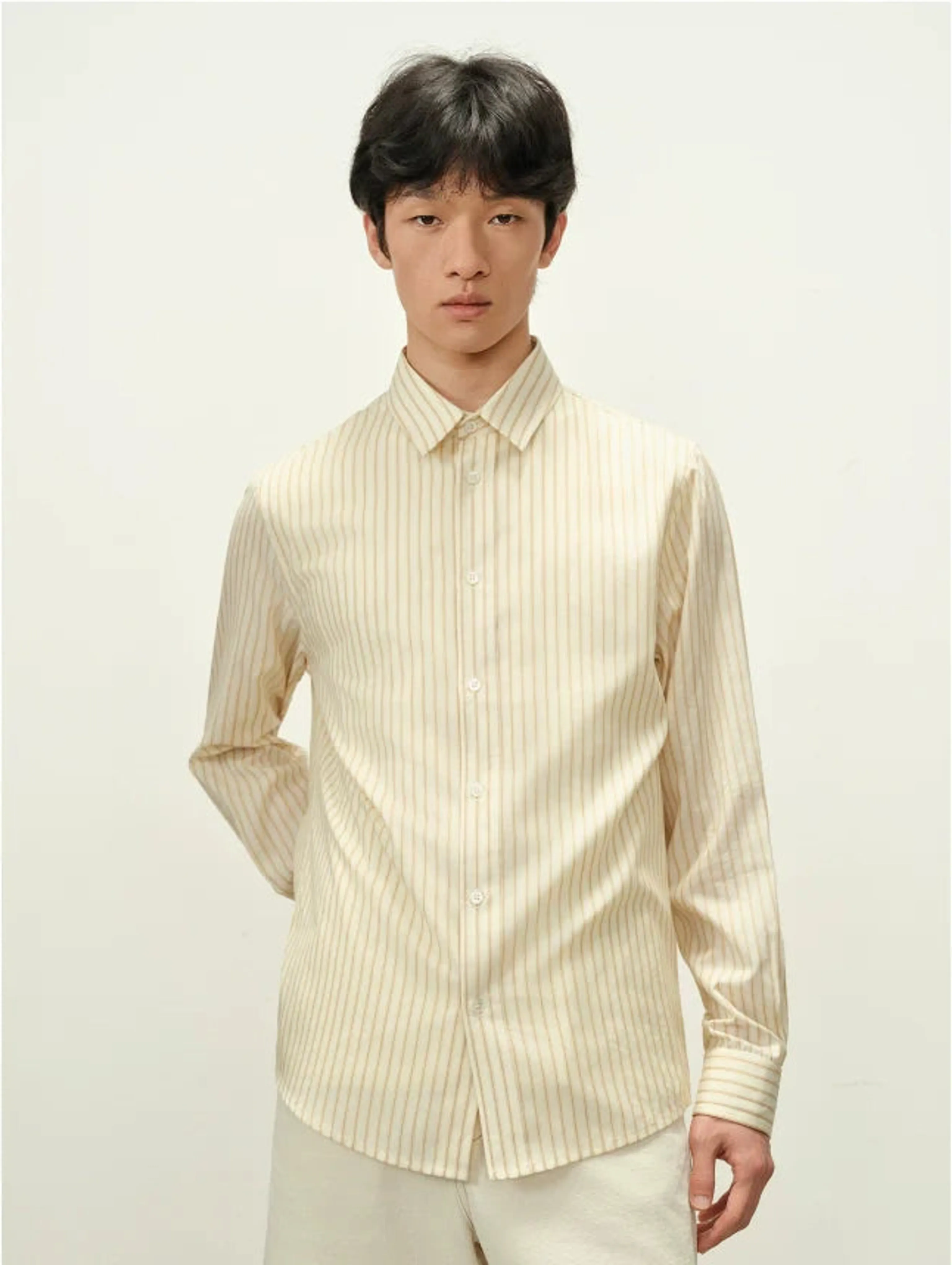 Lyocell-Silk Pinstripe Shirt