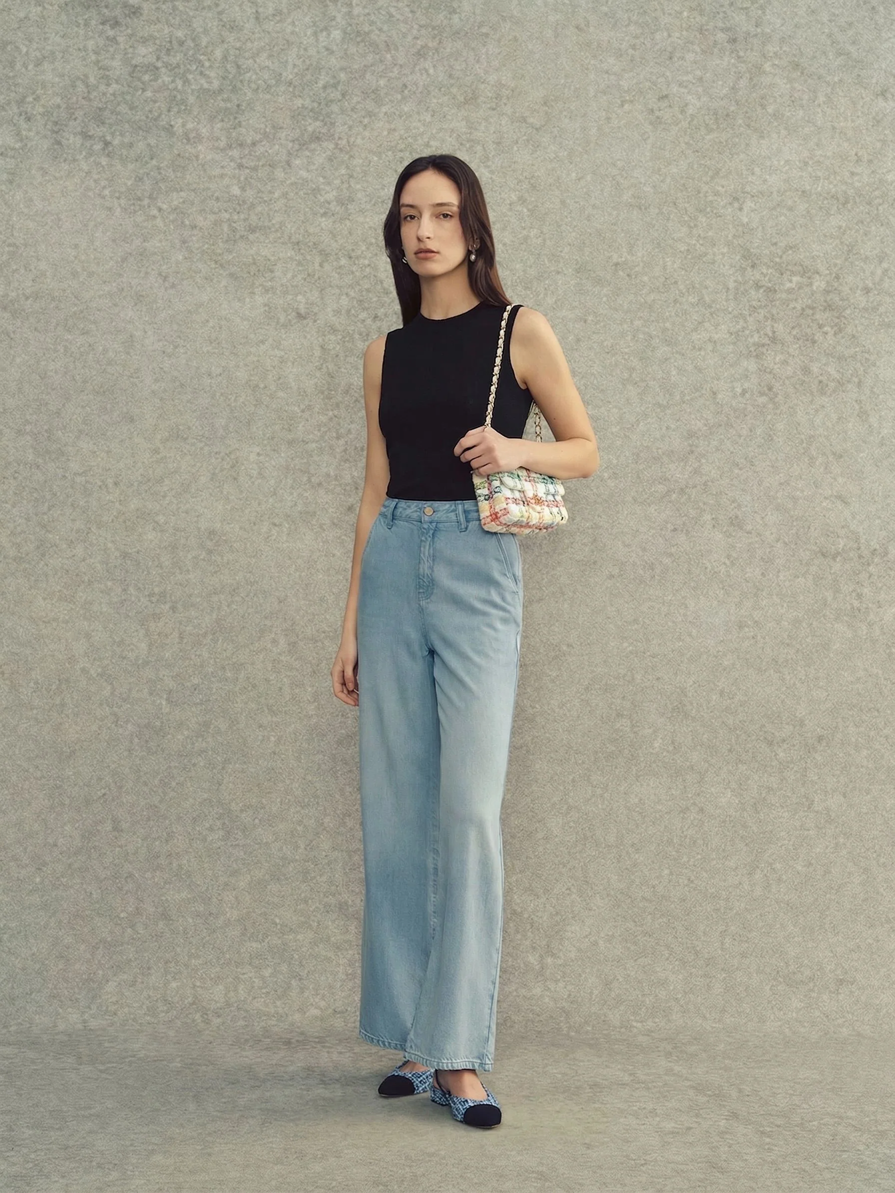 Lyocell Wide-Leg Jeans