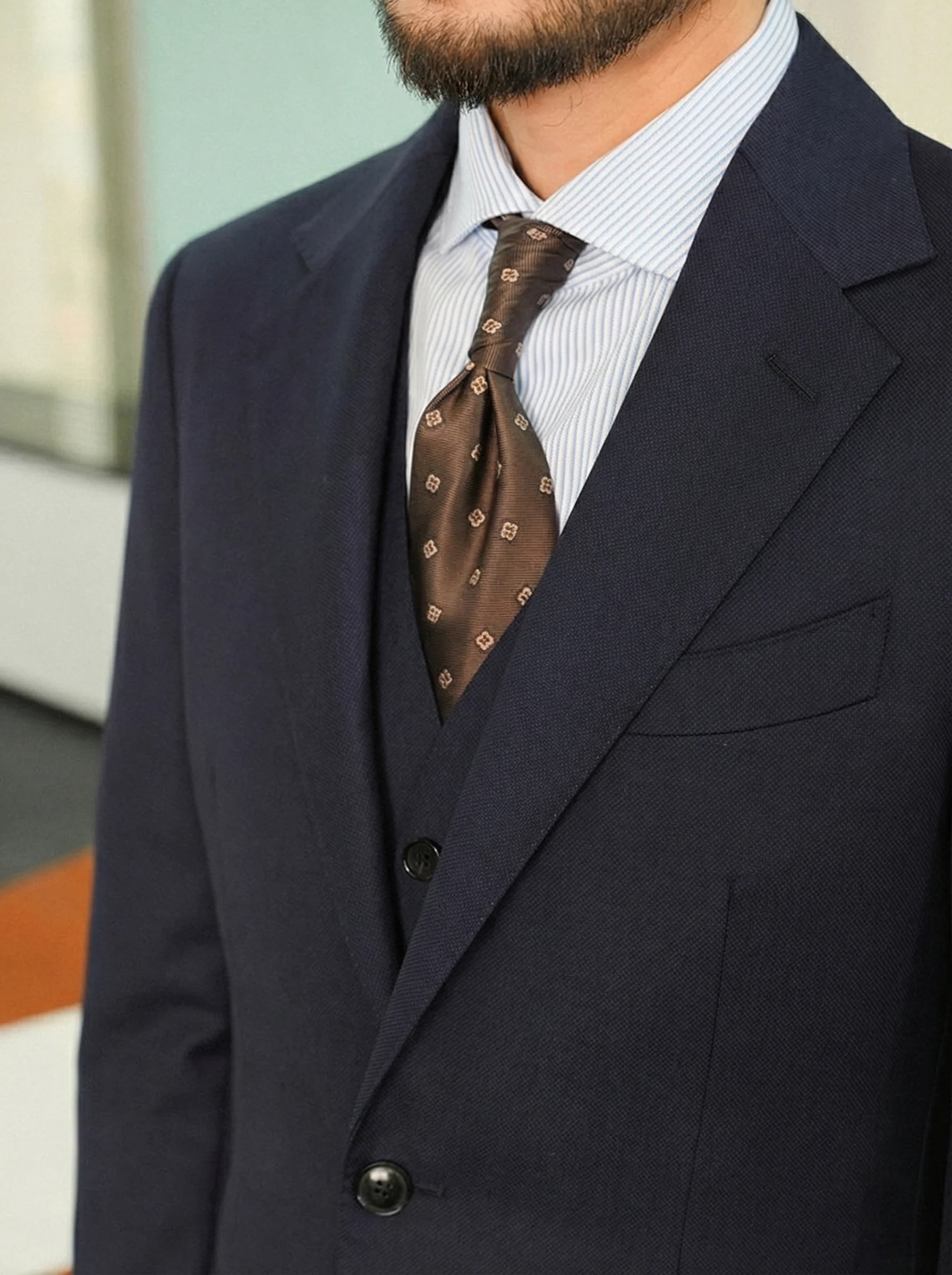 Machine-Washable Bird’s-Eye Commuter Suit - Image 4
