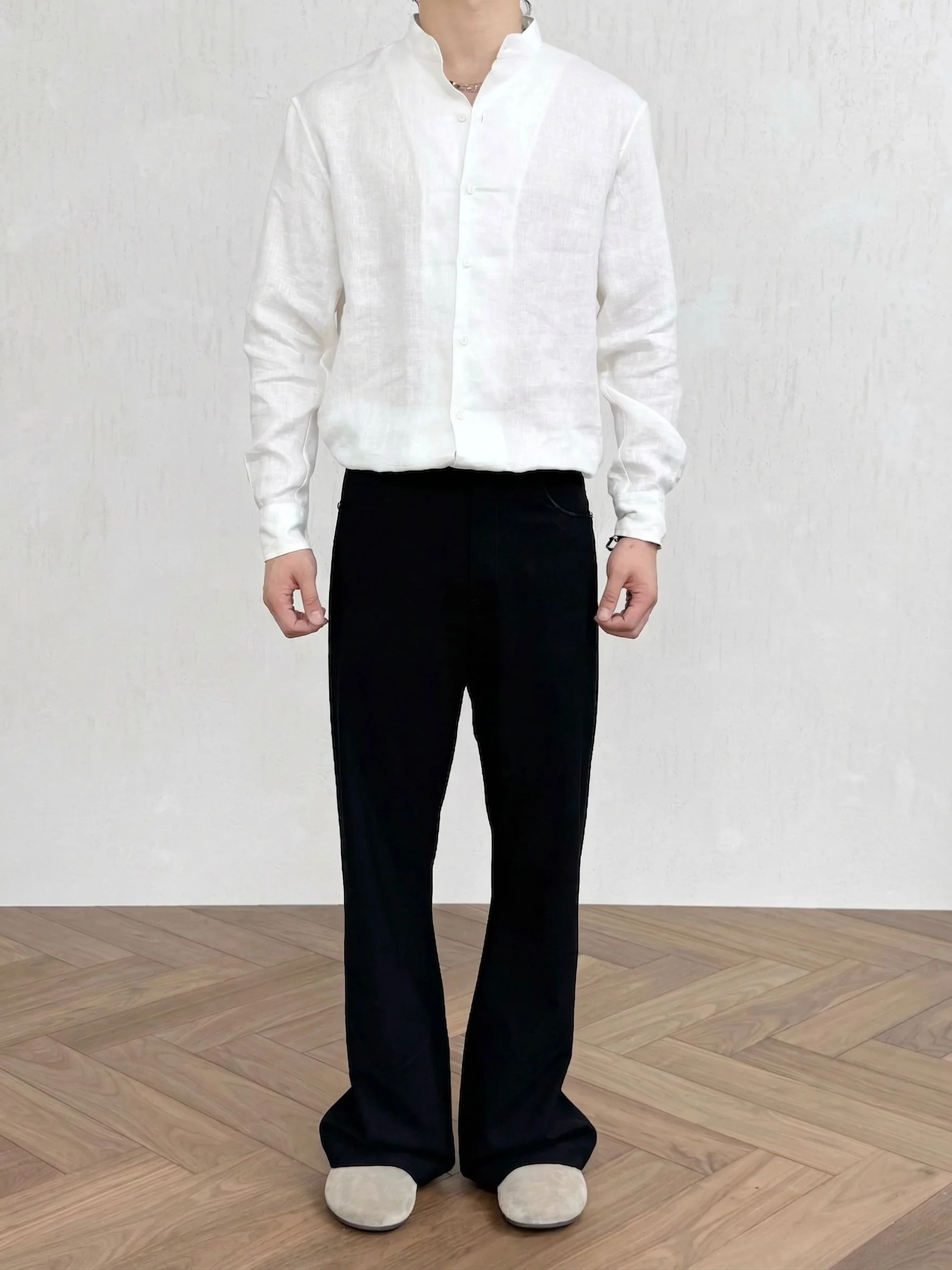 Mandarin Linen Shirt - Image 3