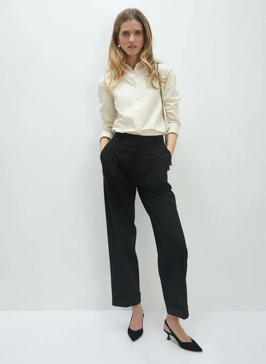 Mandy Wool-Blend Trousers