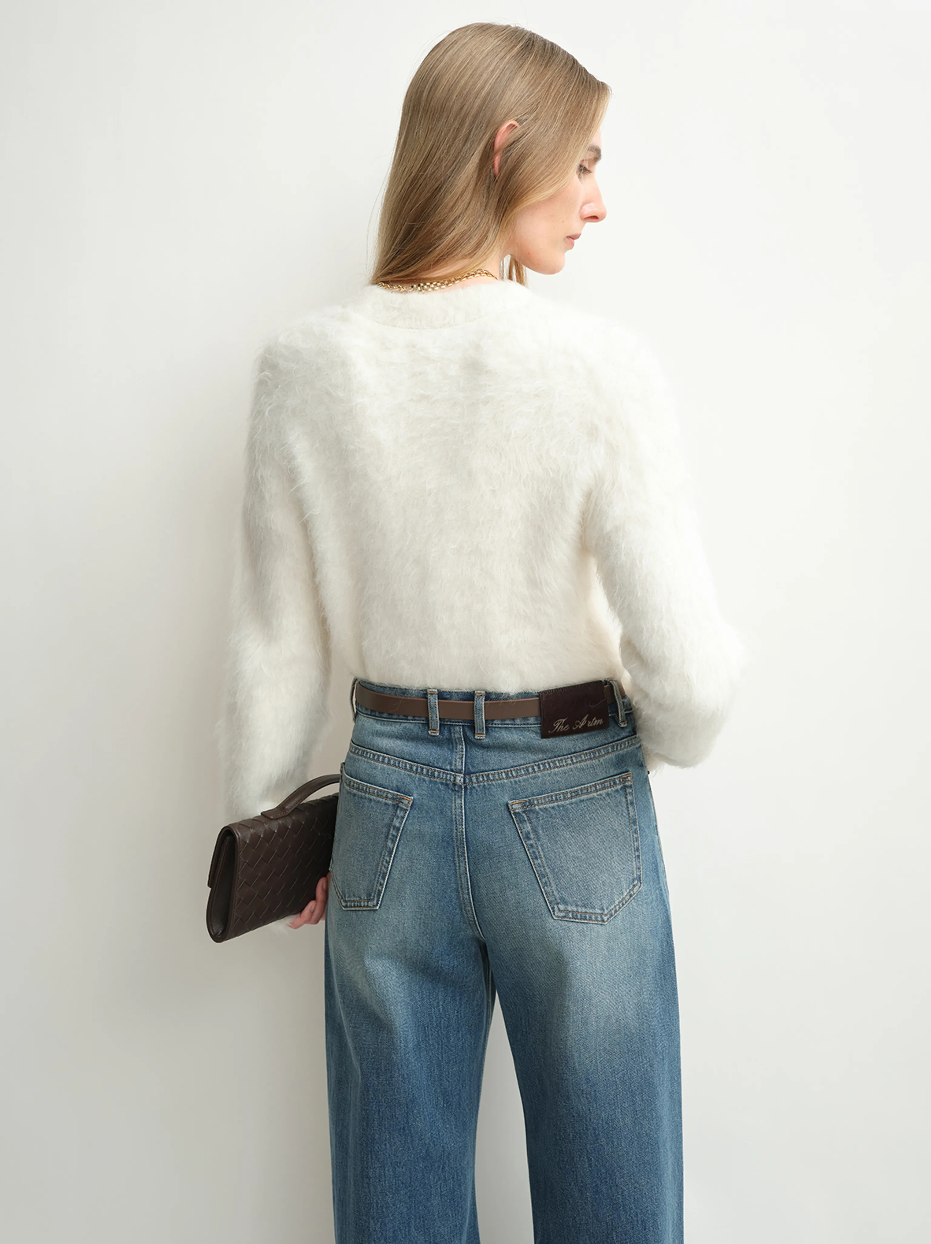 Marble-Wash Wide-Leg Jeans - Image 5