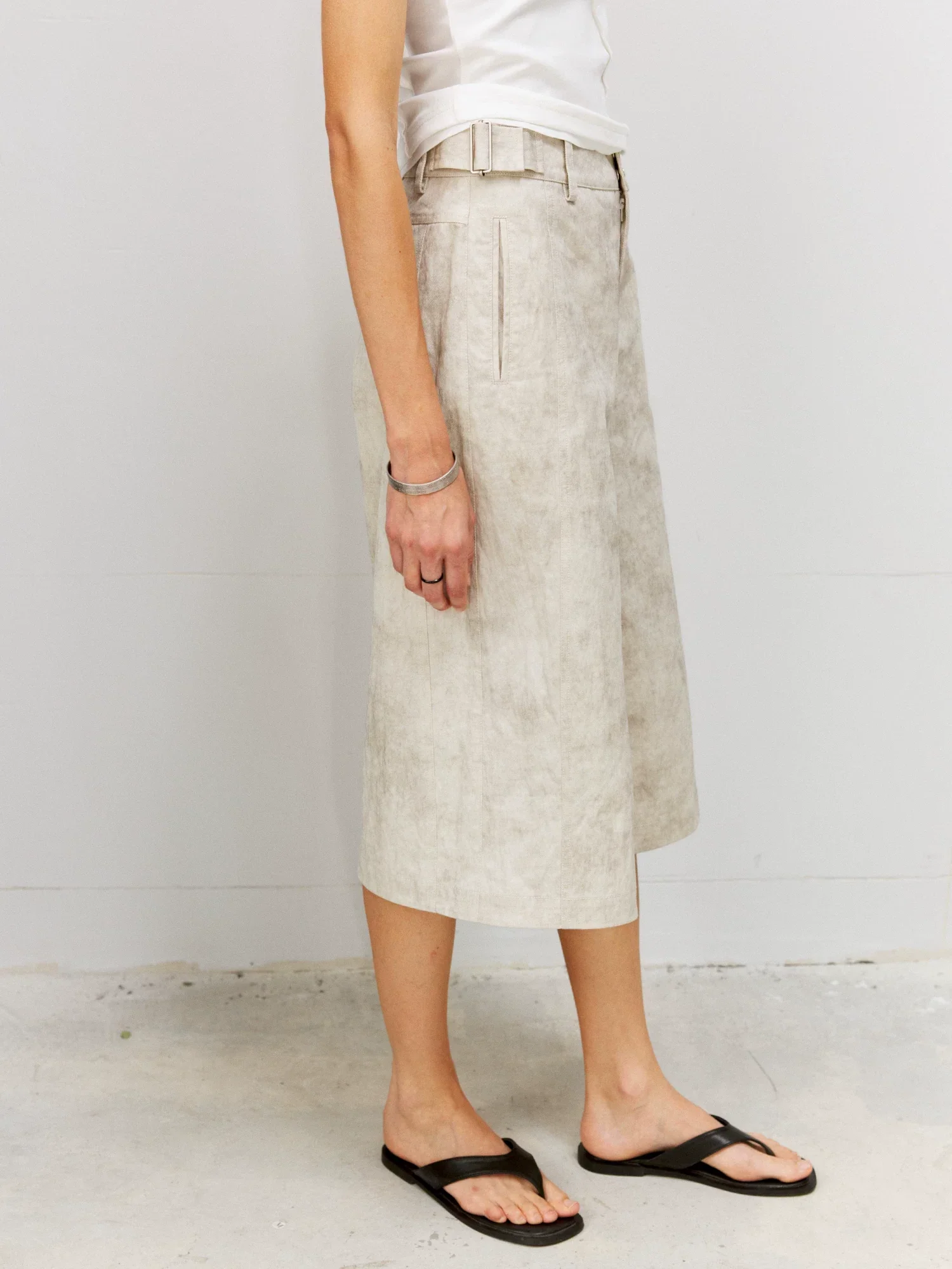 Marbled Cotton-Nylon Culottes - Image 3