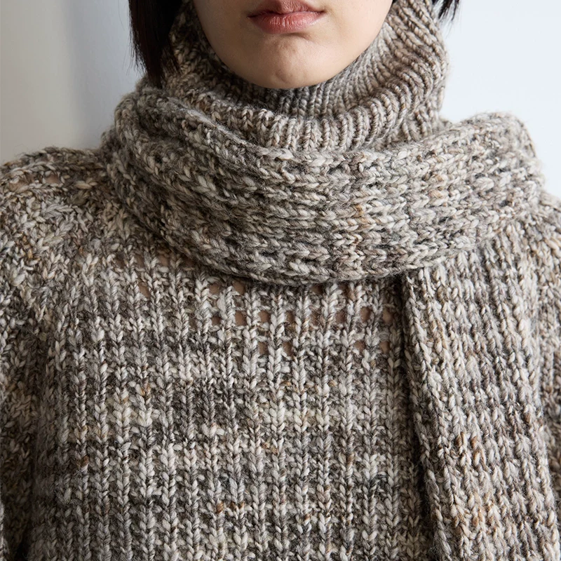 Marled Wool-Blend Scarf & Neck Warmer - Image 5