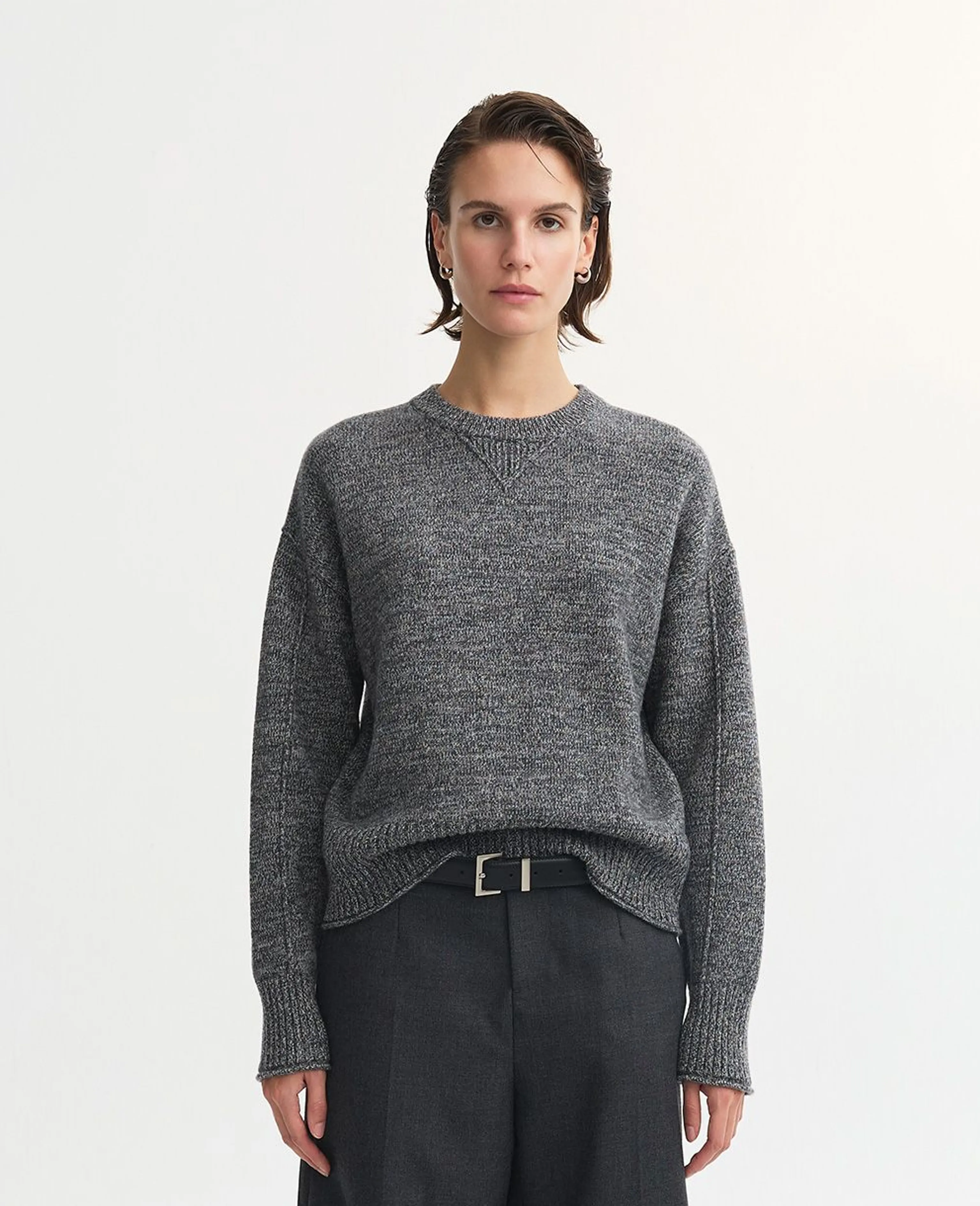 Marled Wool Crewneck Sweater - Image 3