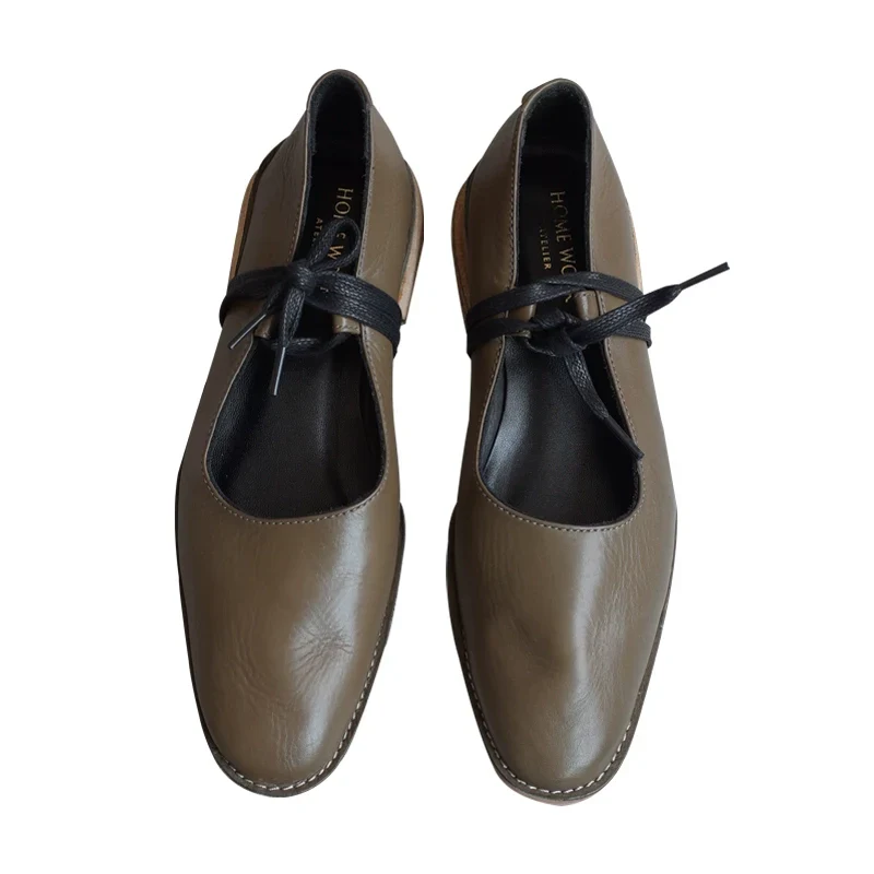 Mary Jane Leather Flats - Image 3