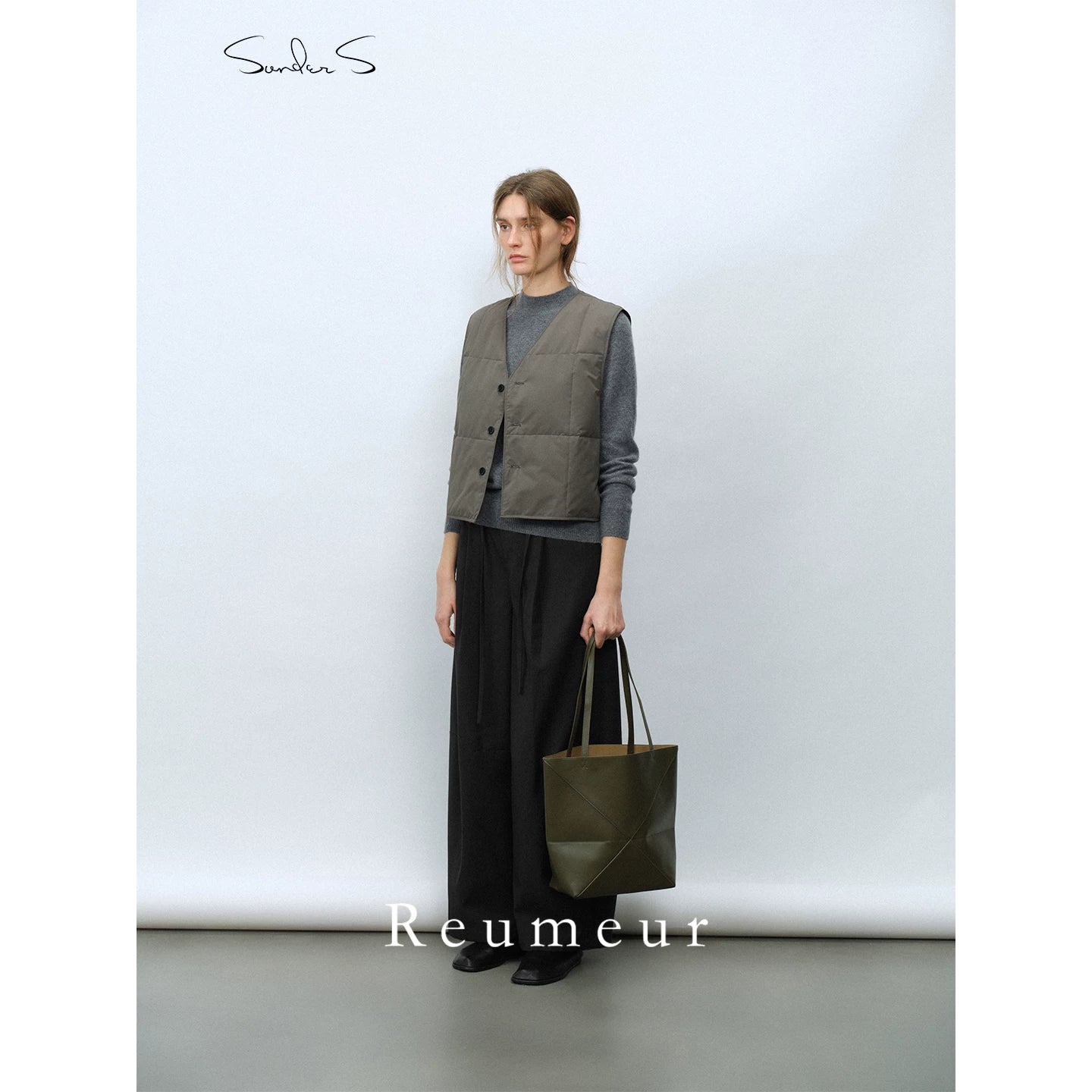 Matte Quilted Down Vest - Image 5