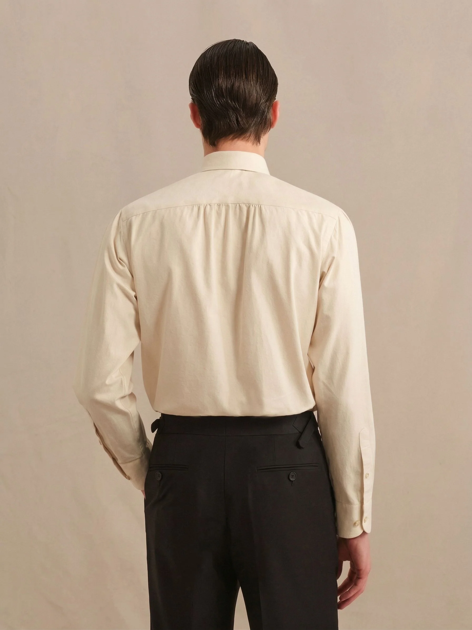 Matte Satin Pointed-Collar Shirt - Image 2