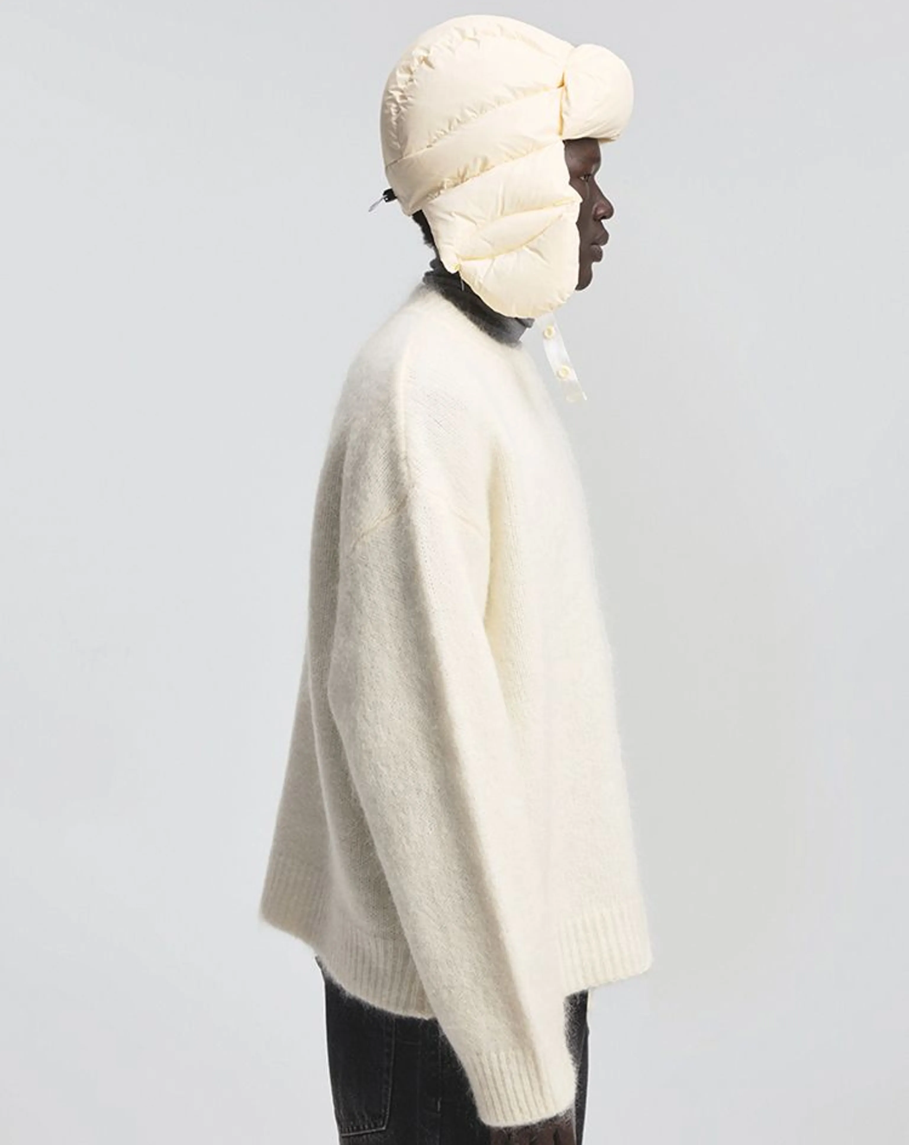 Melange Mohair Wool Crewneck Sweater - Image 5