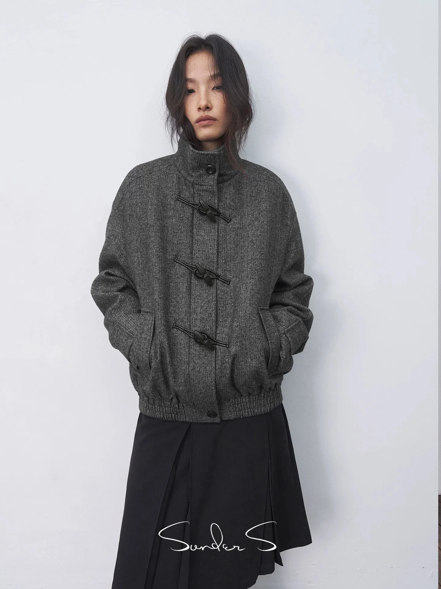 Melange Wool-Blend Toggle Jacket - Image 3