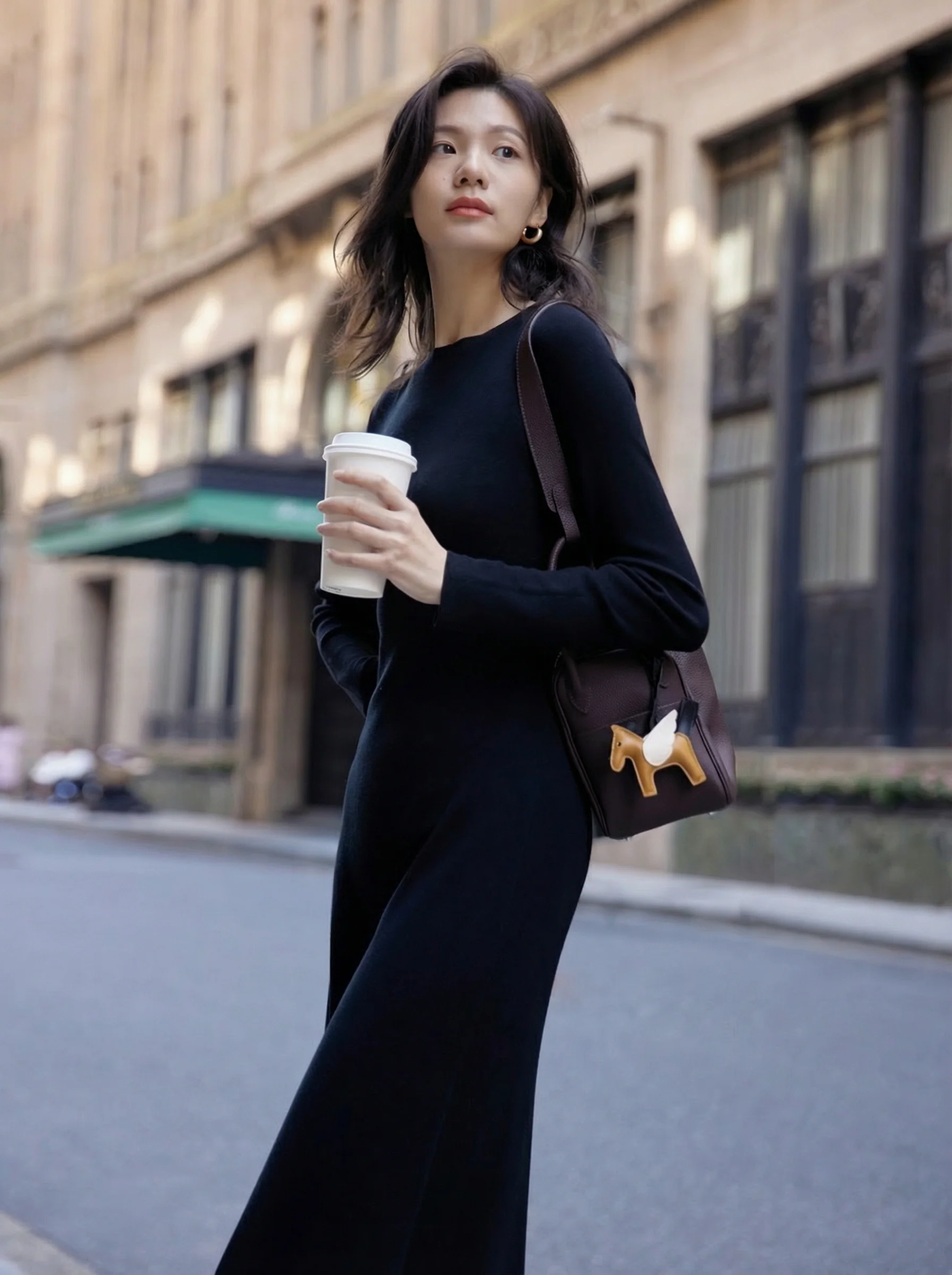 Merino A-Line Knit Maxi Dress - Image 2