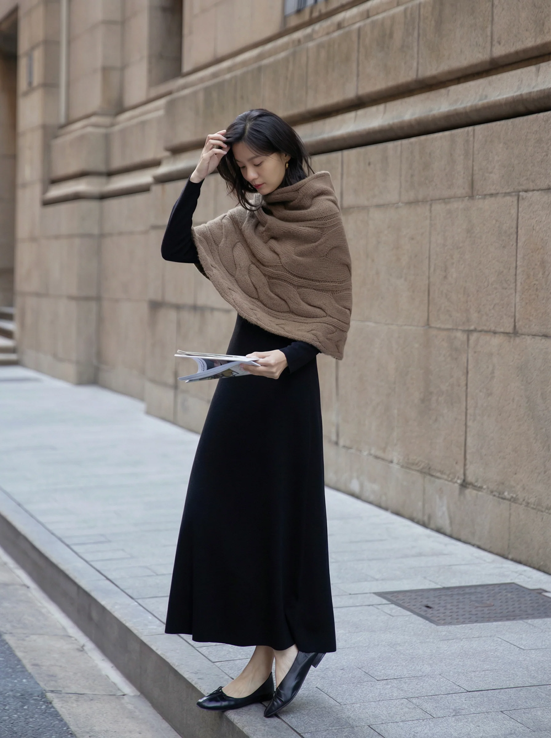Merino A-Line Knit Maxi Dress - Image 4