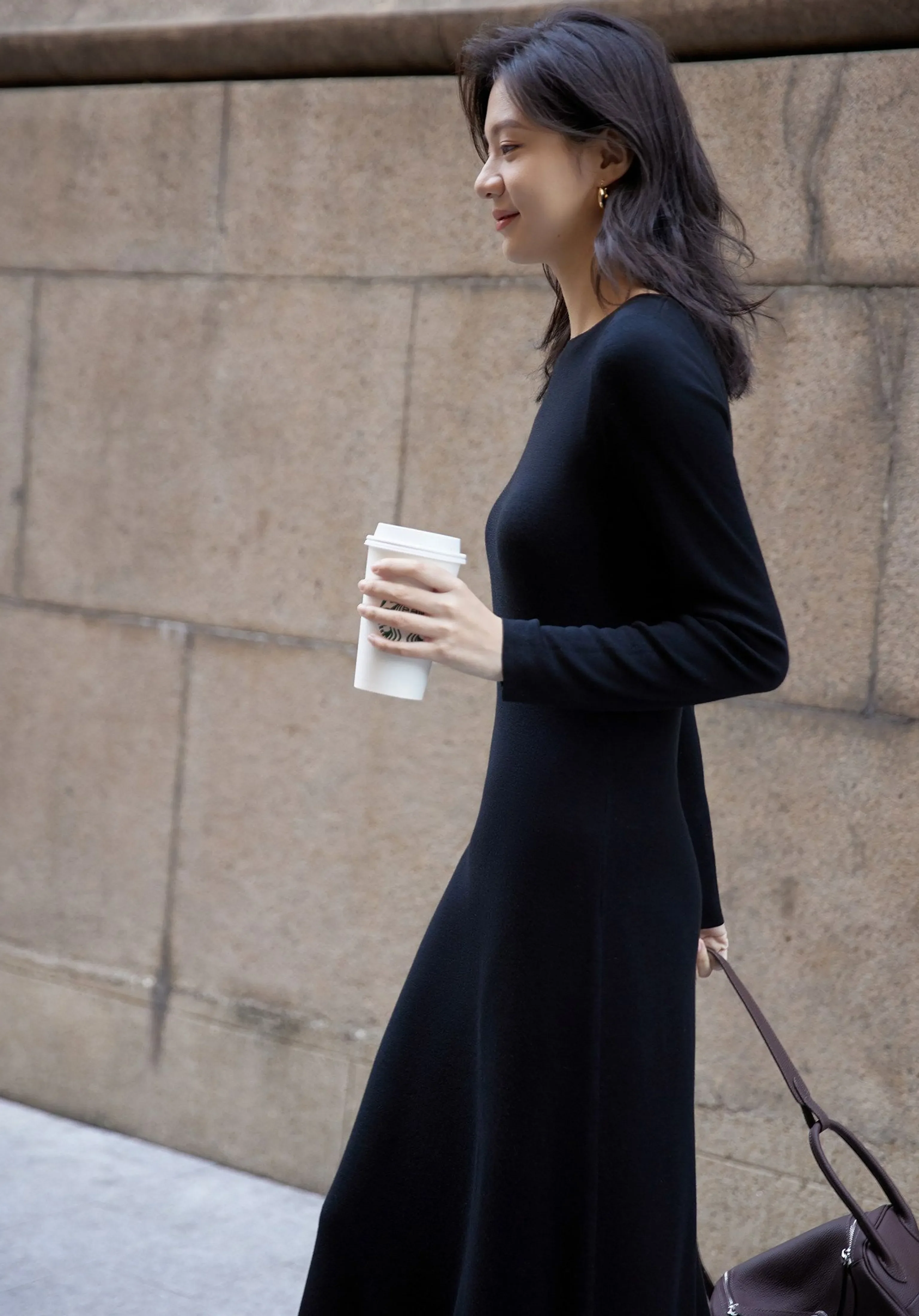 Merino A-Line Knit Maxi Dress - Image 5