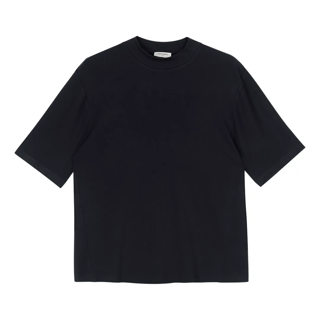 Merino Blend Mock Neck T-Shirt - Image 2