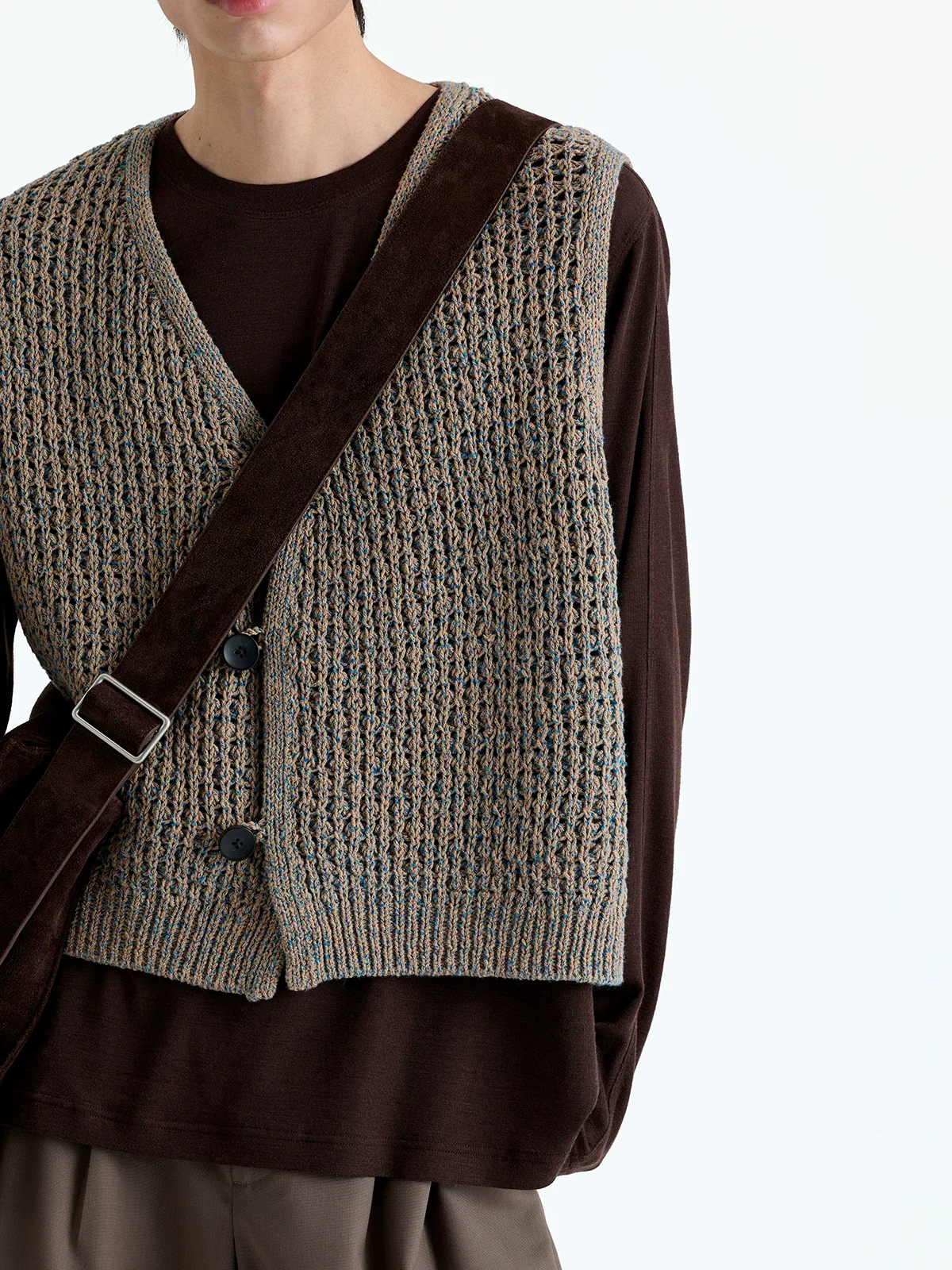 Merino Blend Open-Knit Vest - Image 3