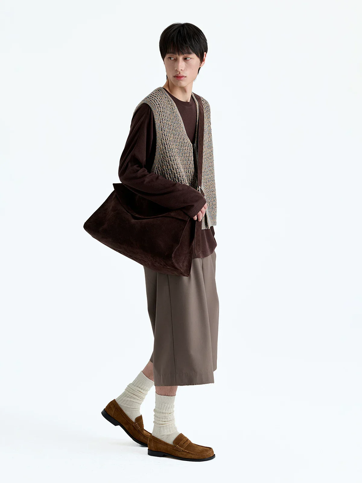 Merino Blend Open-Knit Vest - Image 4