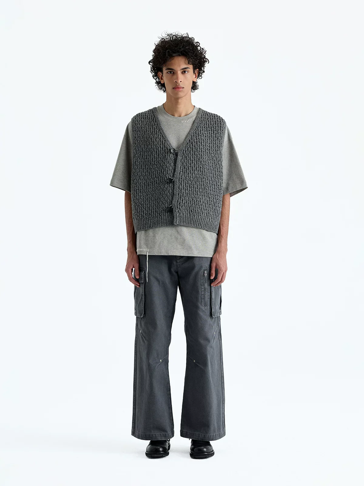Merino Blend Open-Knit Vest - Image 5