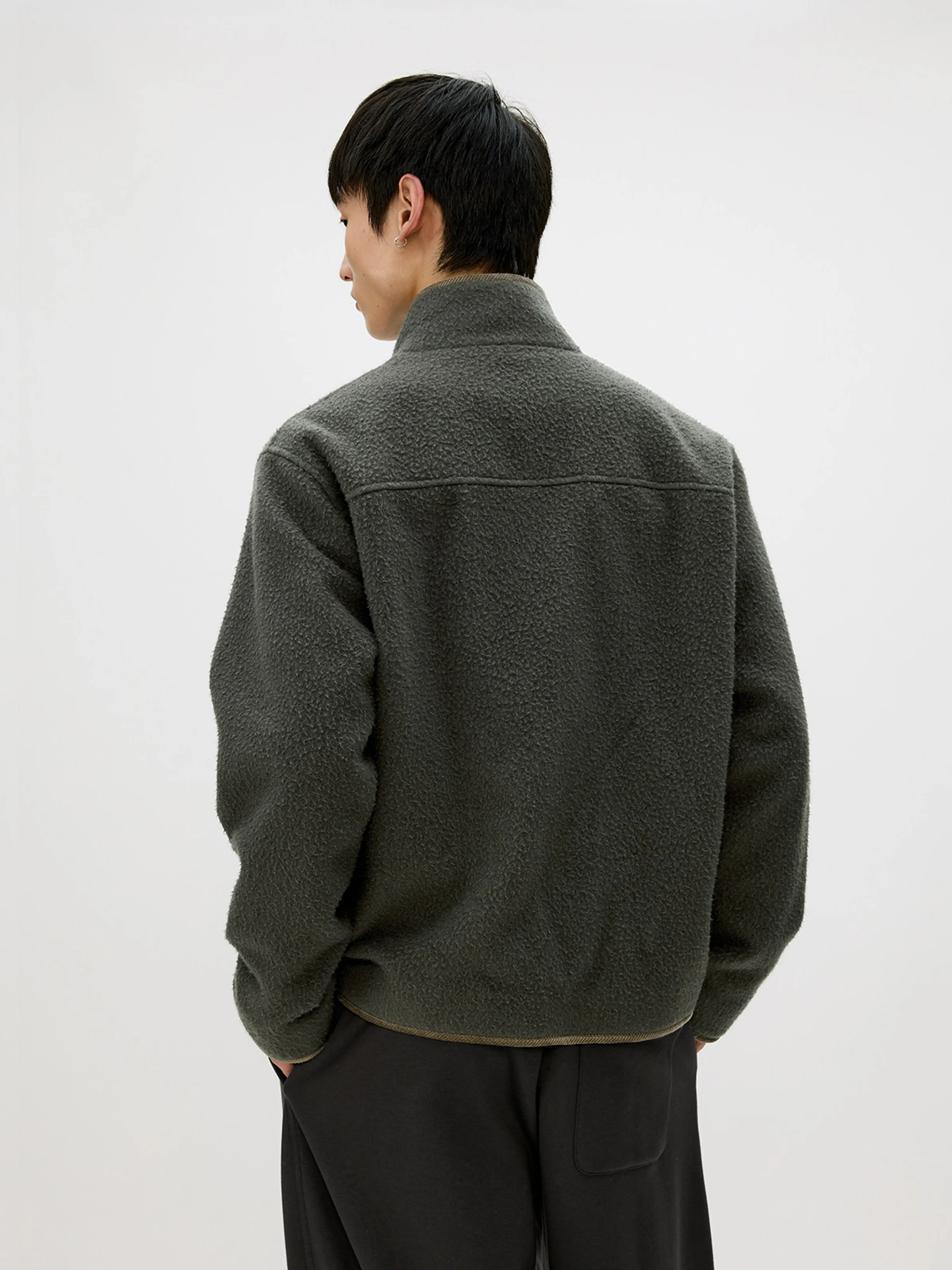 Merino Bouclé Stand-Collar Zip Jacket - Image 6
