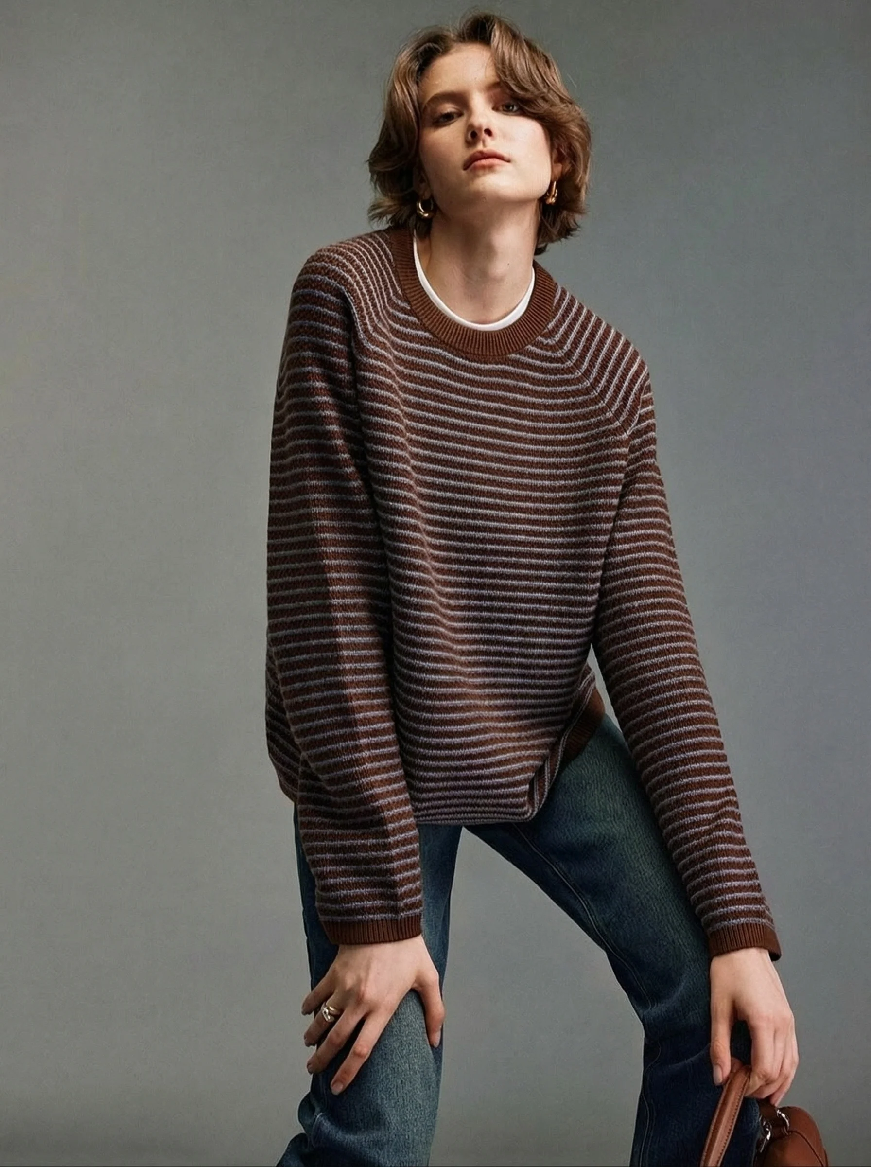 Merino Chevron Stripe Sweater - Image 2