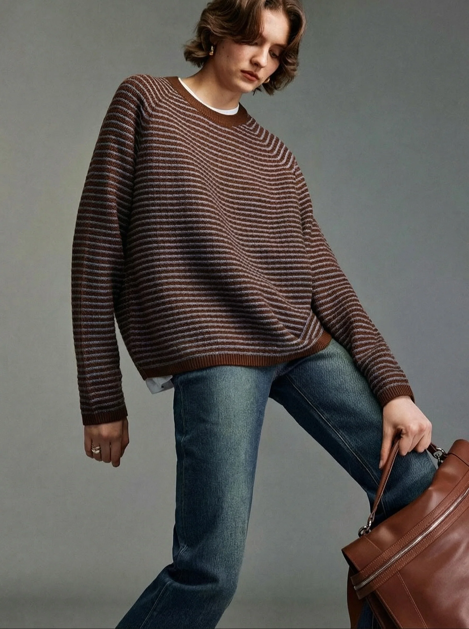 Merino Chevron Stripe Sweater - Image 3